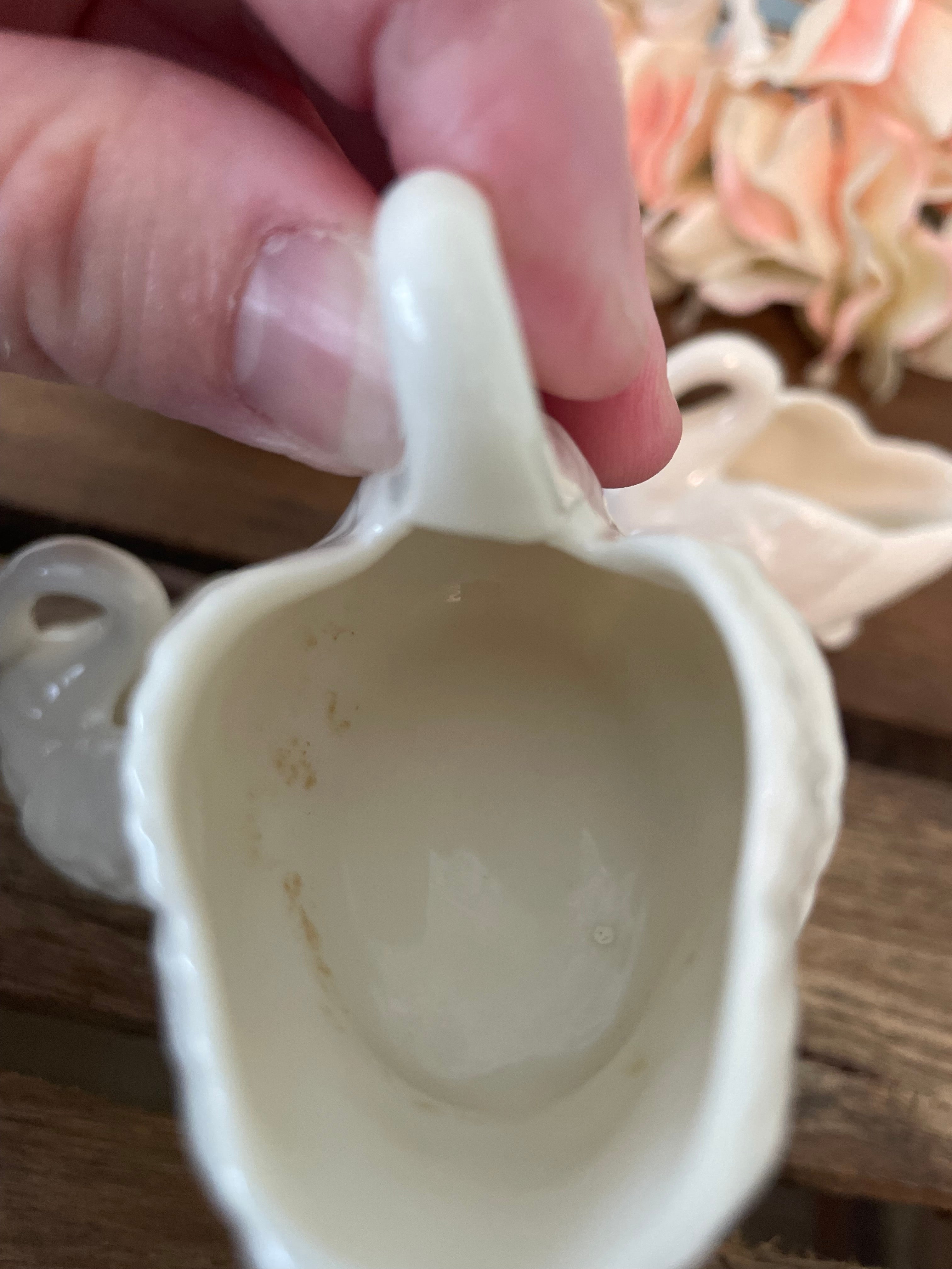 Vintage Lenox Ivory Swans porcelain dish