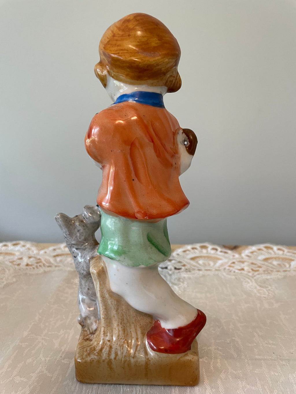 Vintage Japan hand painted boy and girl figurines