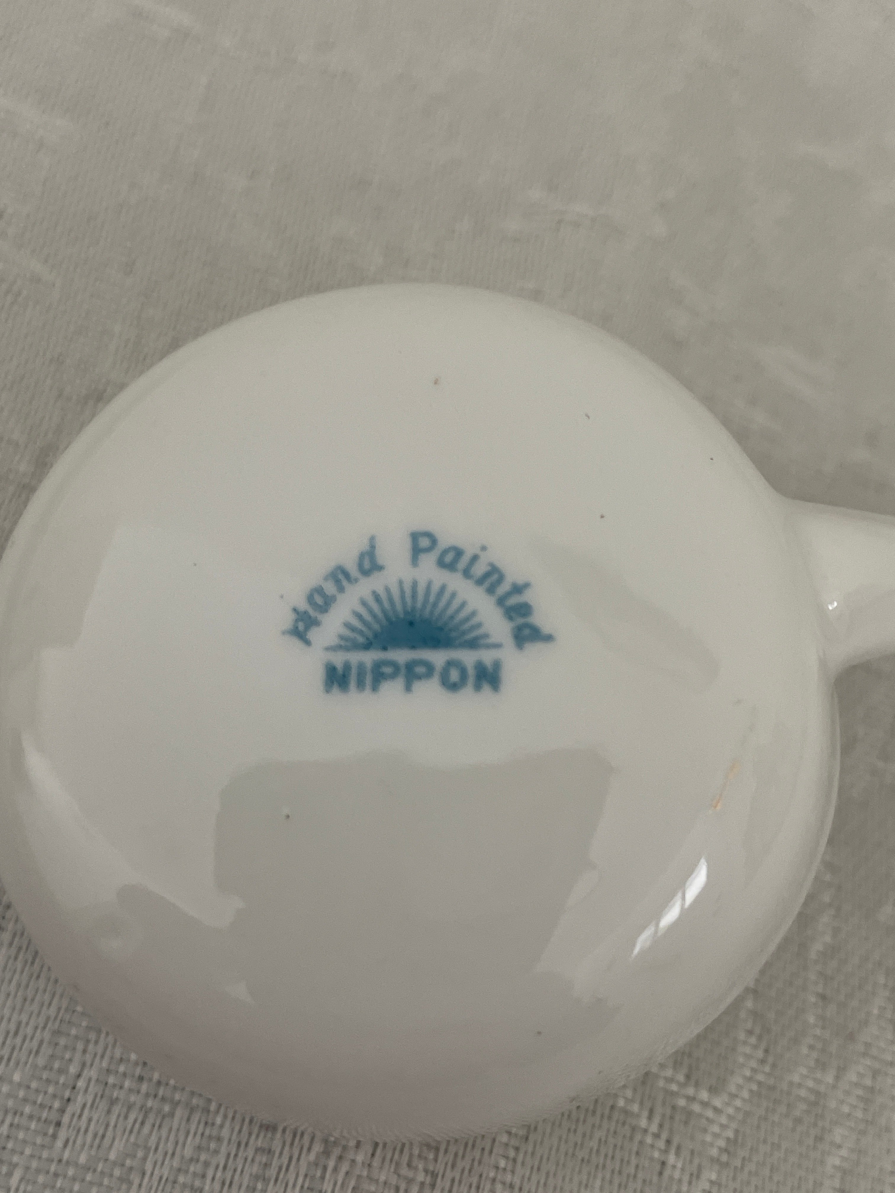 Vintage Noritake Azalea pattern mayo bowl with matching ladle and under plate