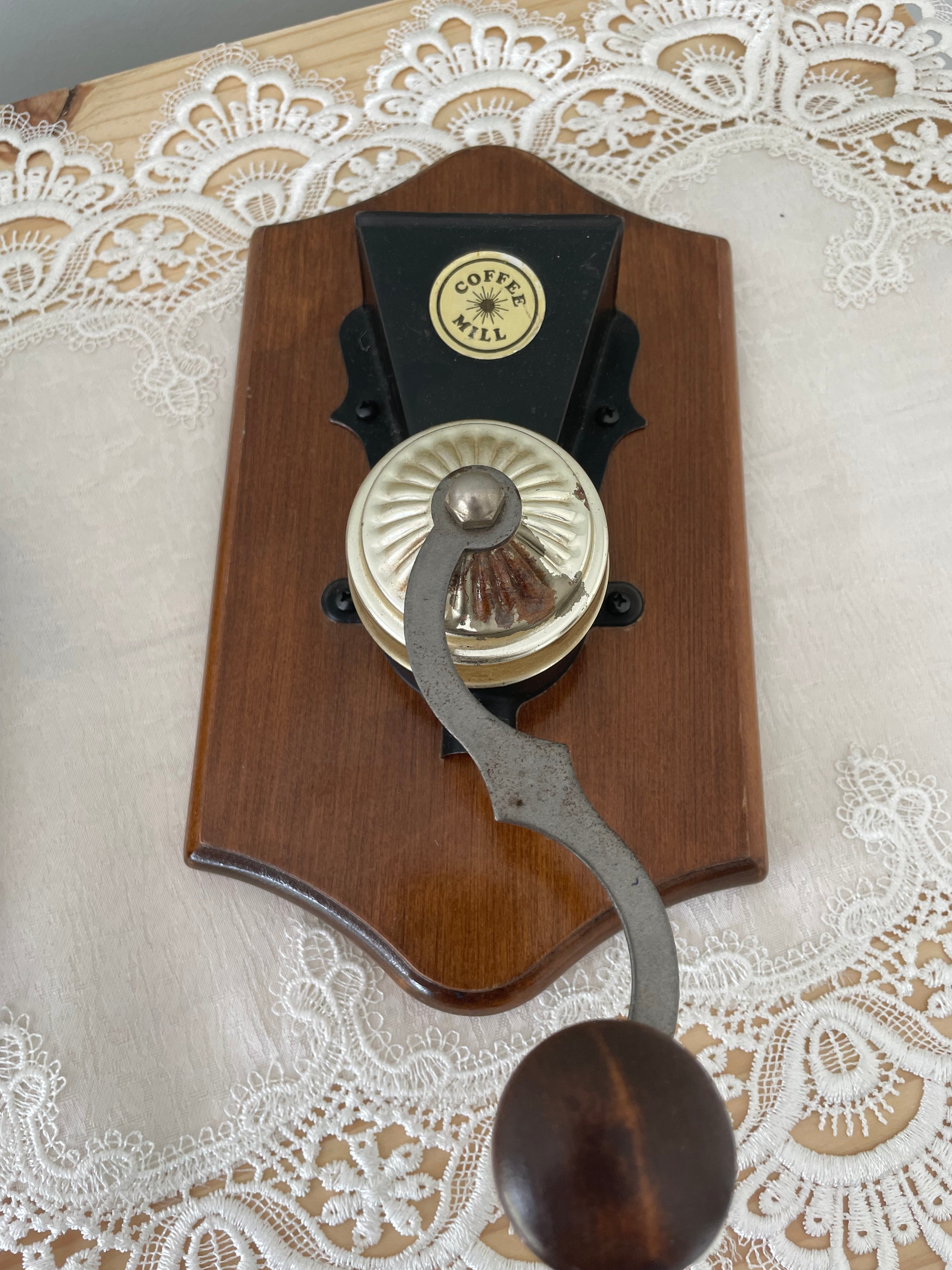 Vintage Coffee Mill grinder decorative plaque