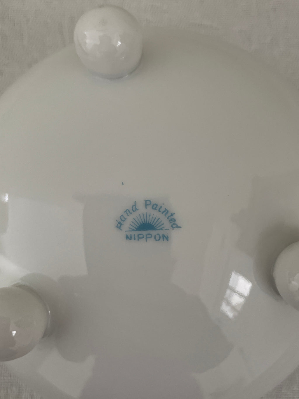 Vintage Noritake Azalea pattern mayo bowl with matching ladle and under plate