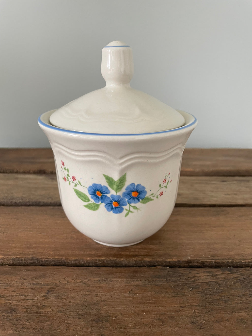 Vintage floral sugar bowl