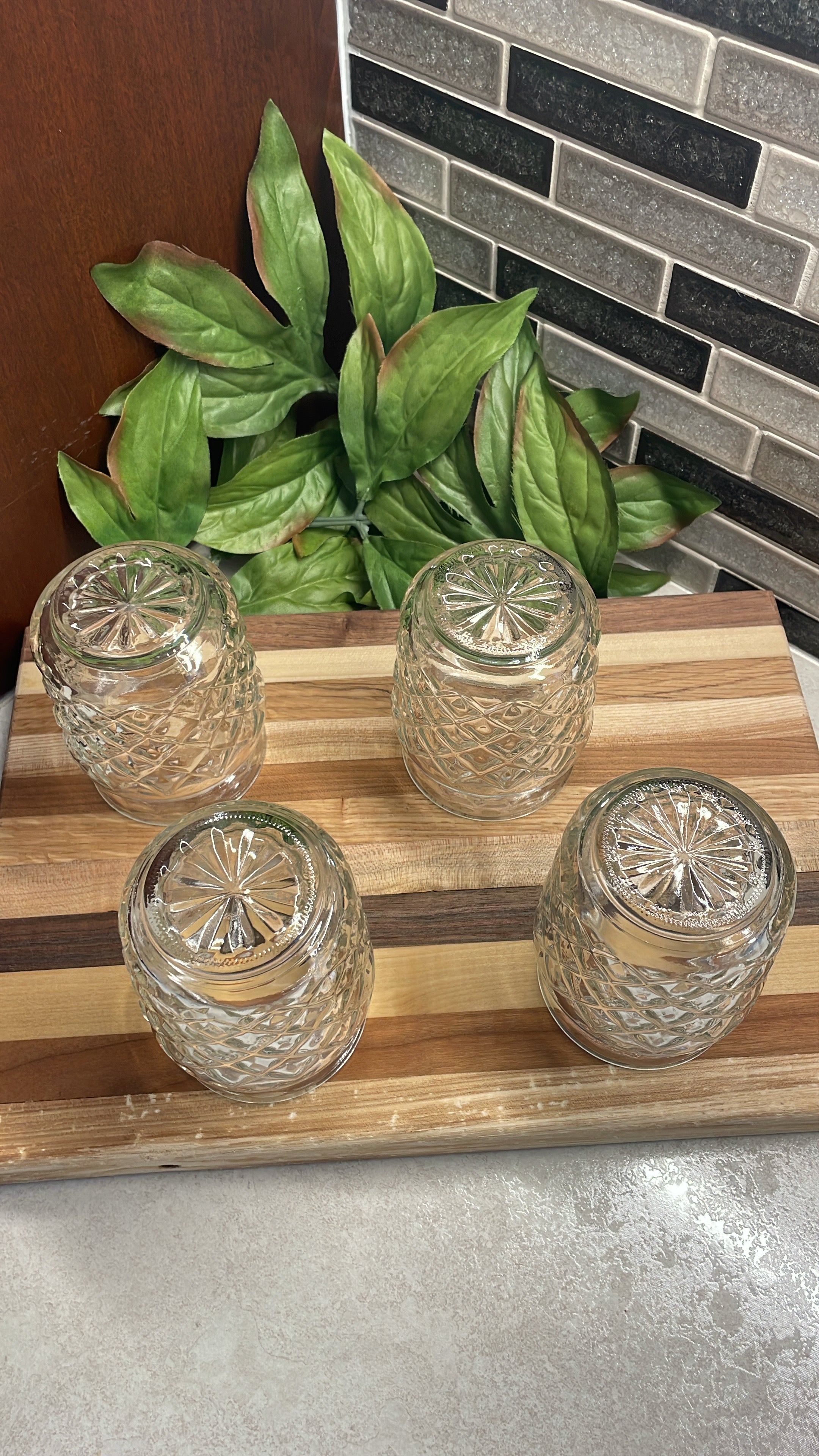 Set of 4 Glass Apothecary jars