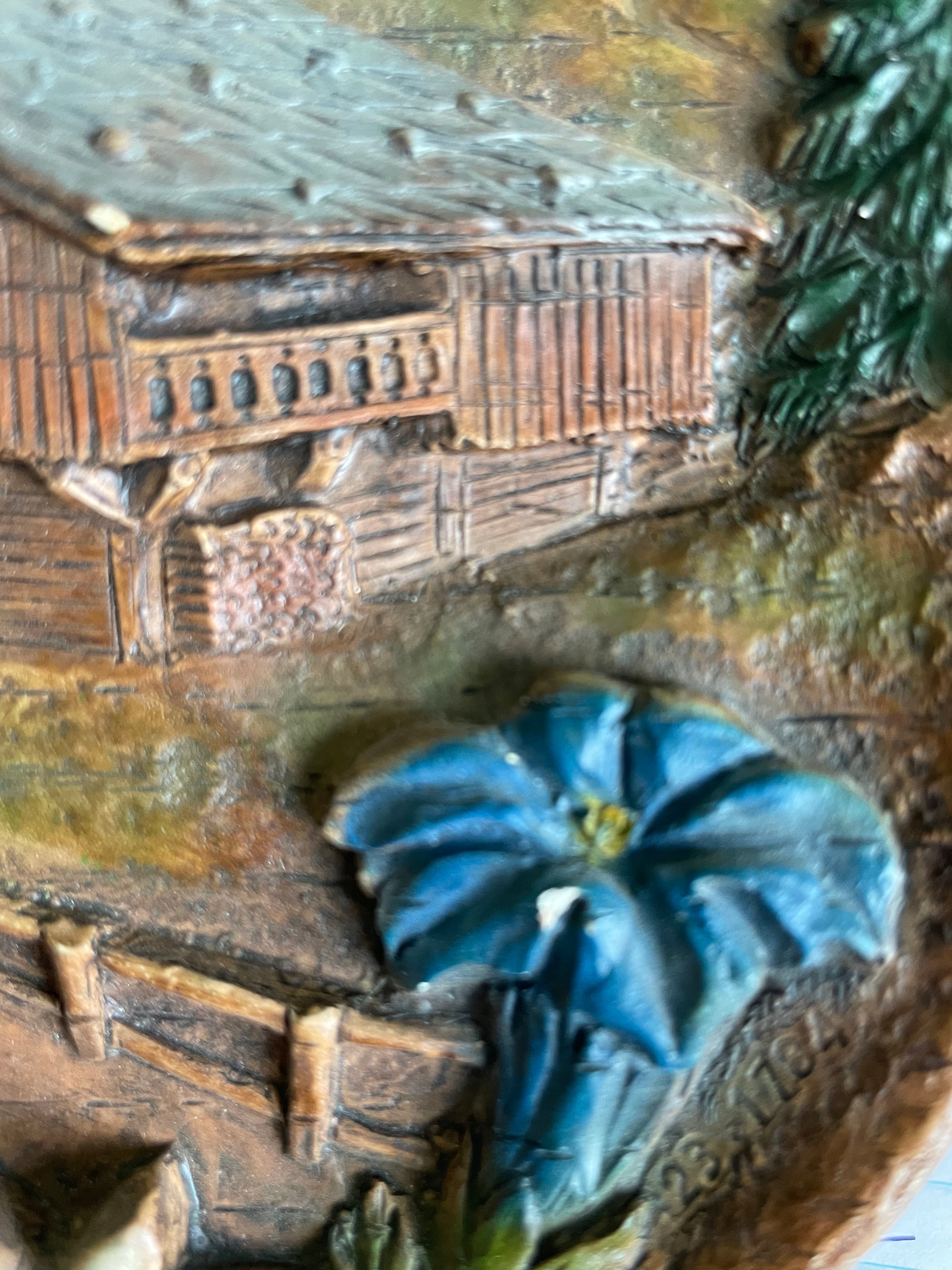 3D Swiss decorative wood resin plate