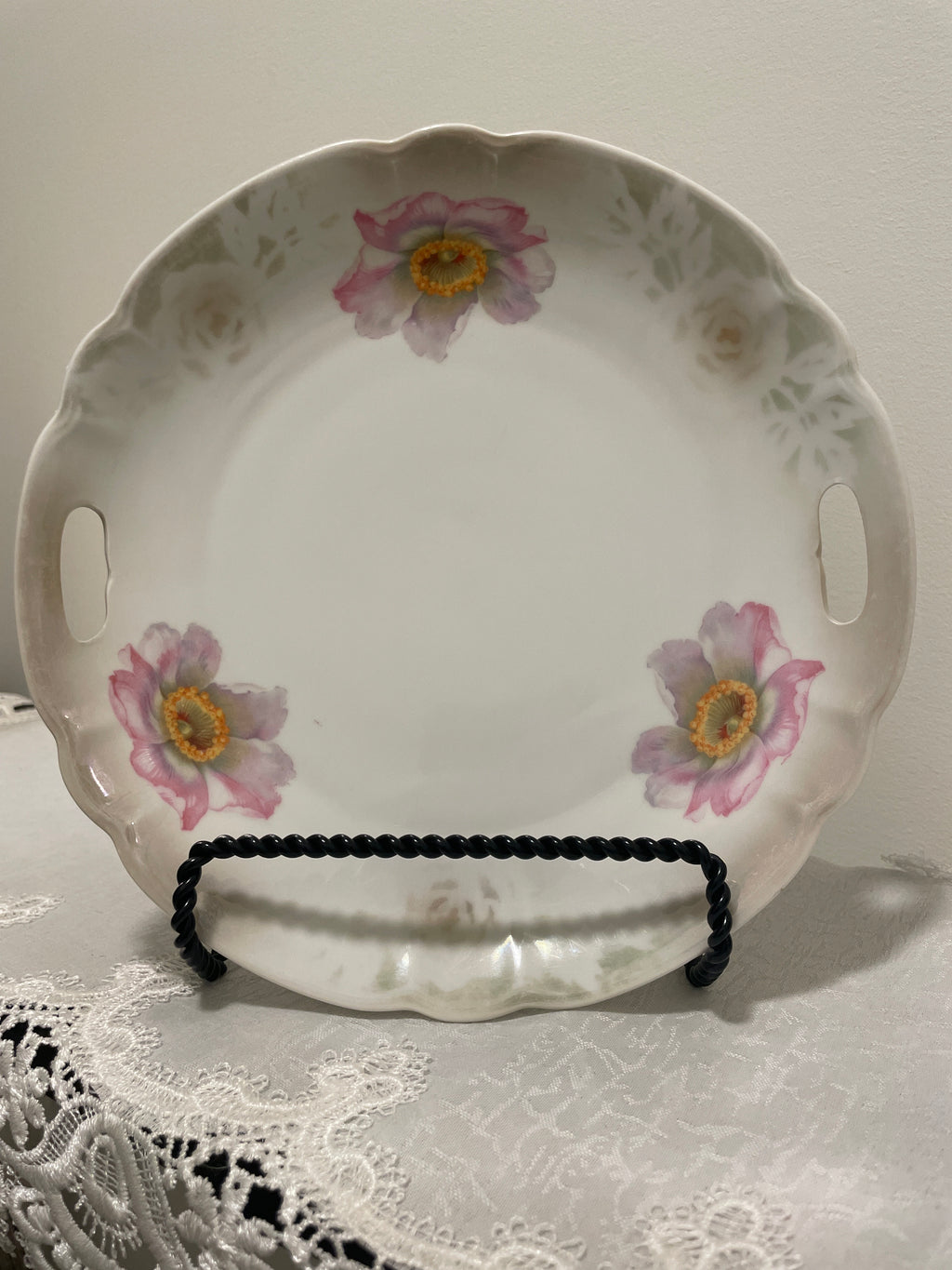 Antique Schonwald Oremont handled cake plate