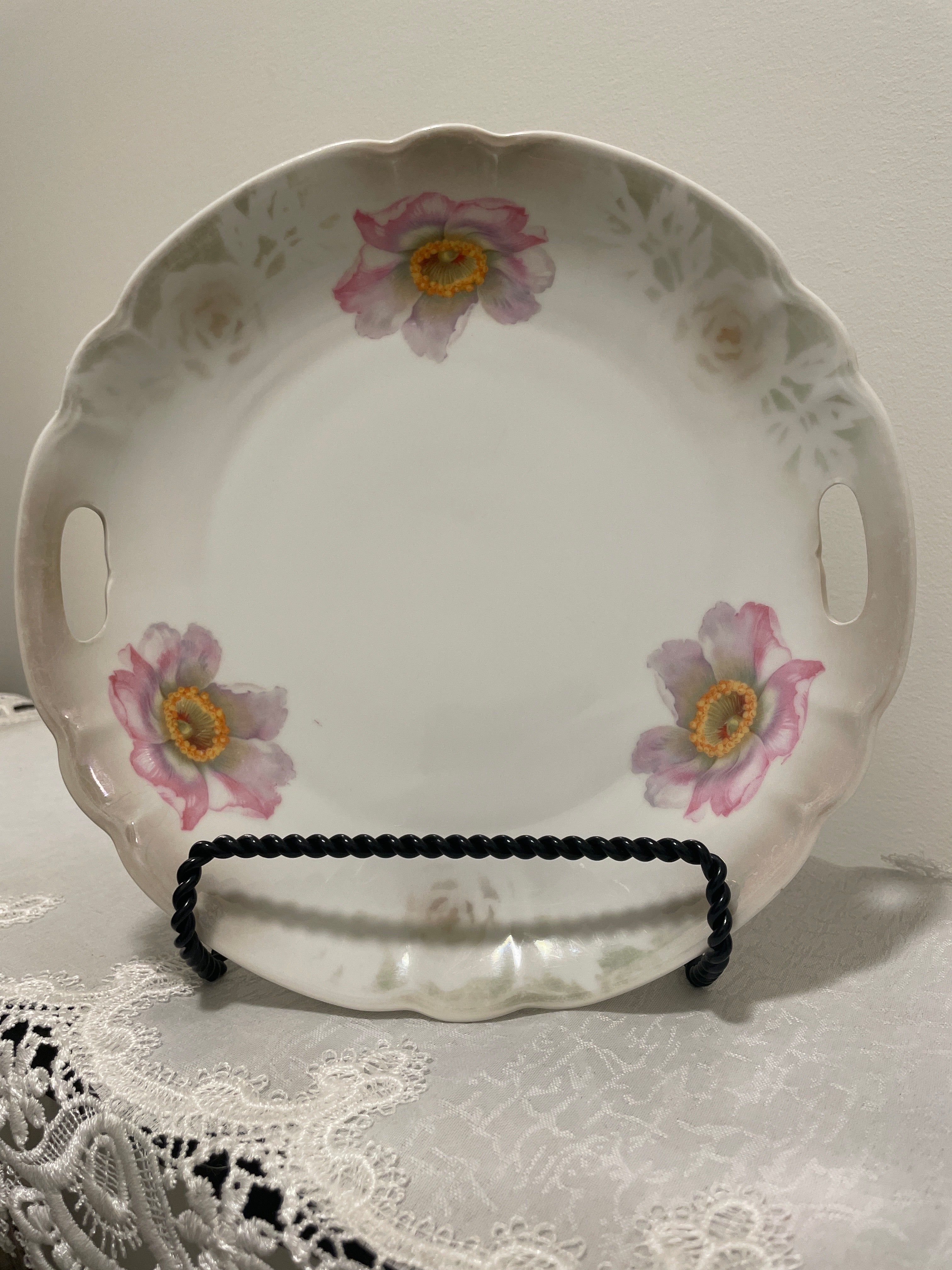 Antique Schonwald Oremont handled cake plate