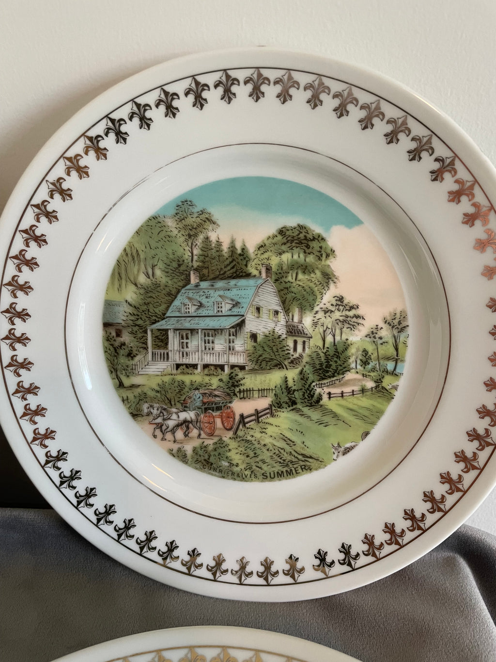 Currier & Ives “The Four Seasons” 1980 plates