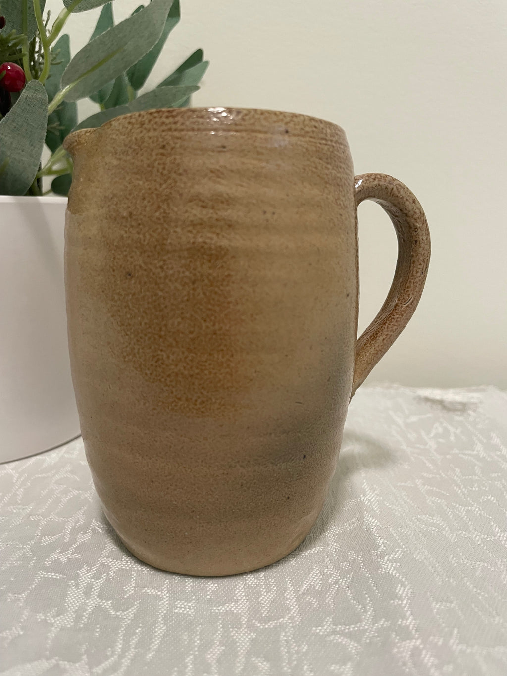 Salt glazed pitcher
