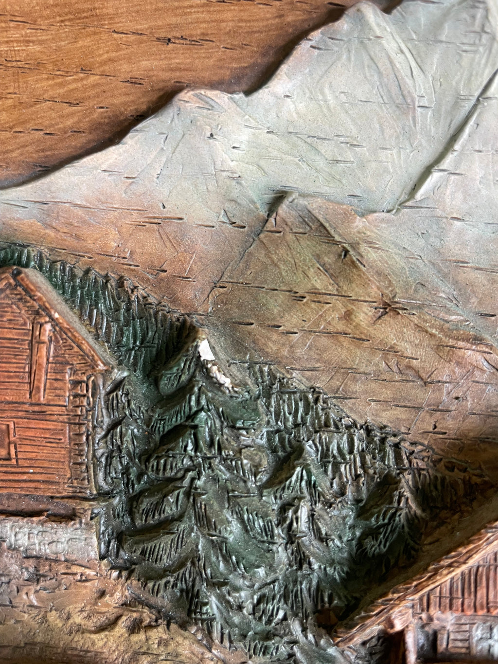 3D Swiss decorative wood resin plate