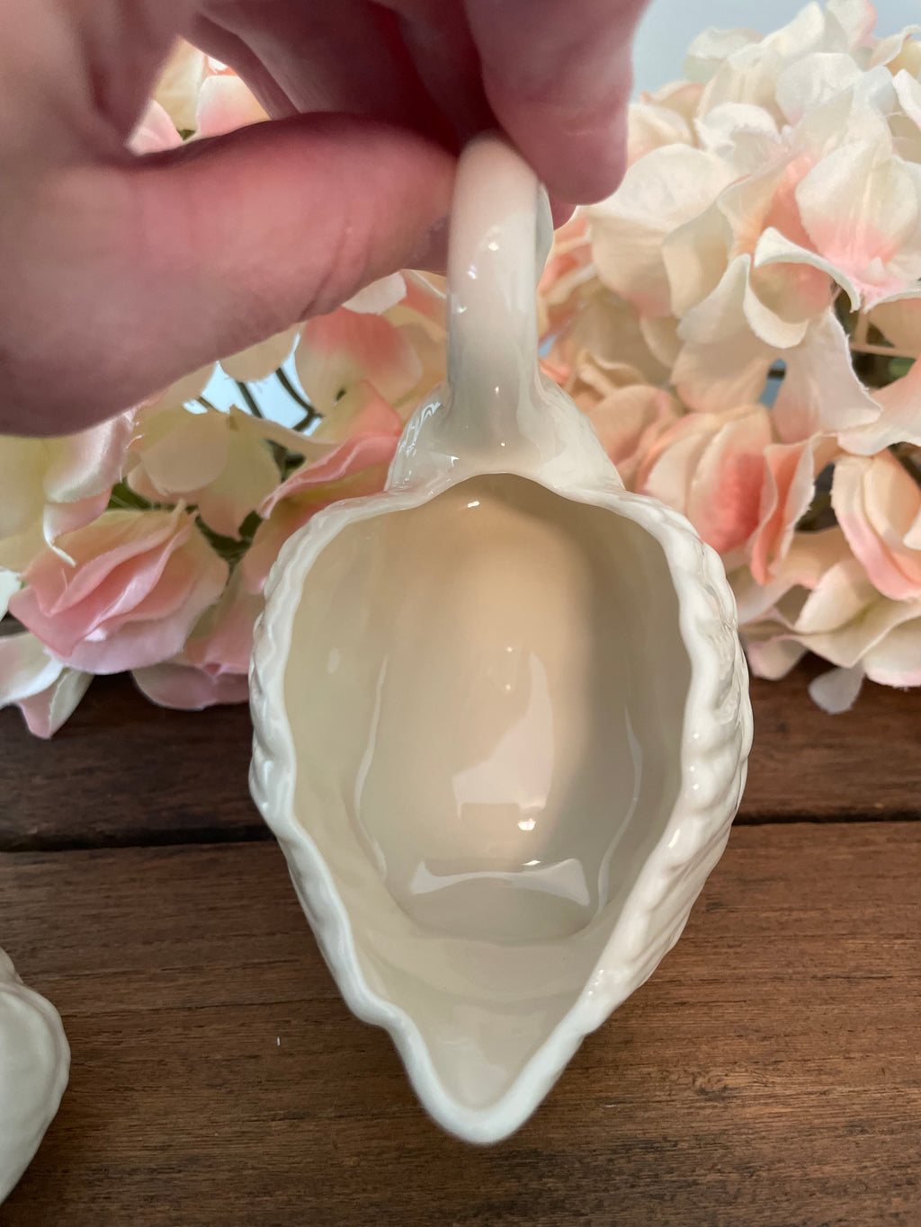Vintage Lenox Ivory Swans porcelain dish