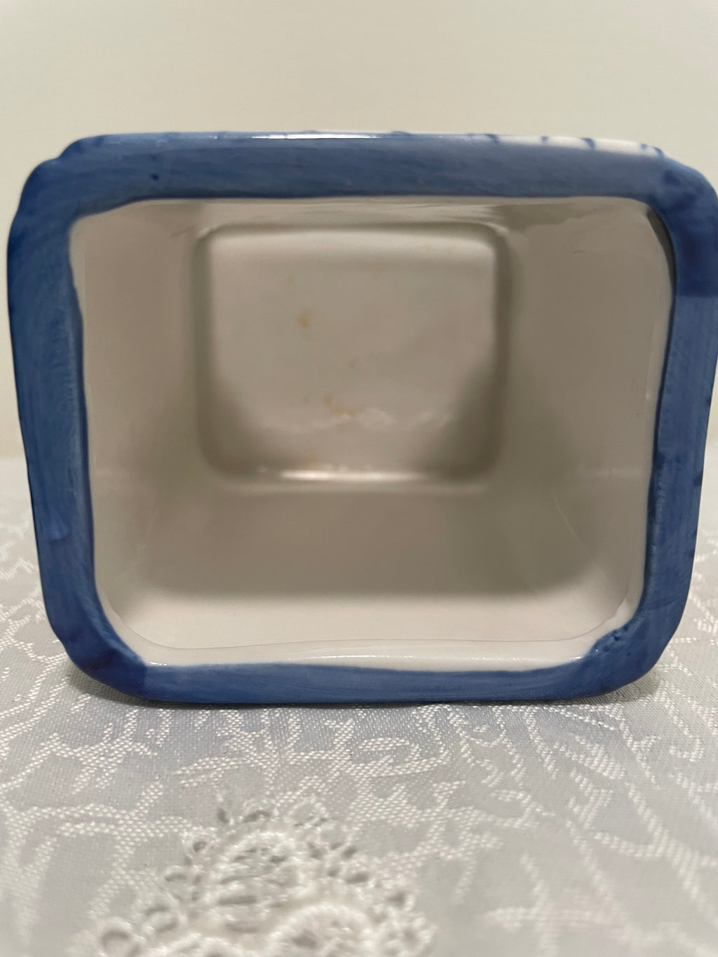 Blue and White tea bag holder