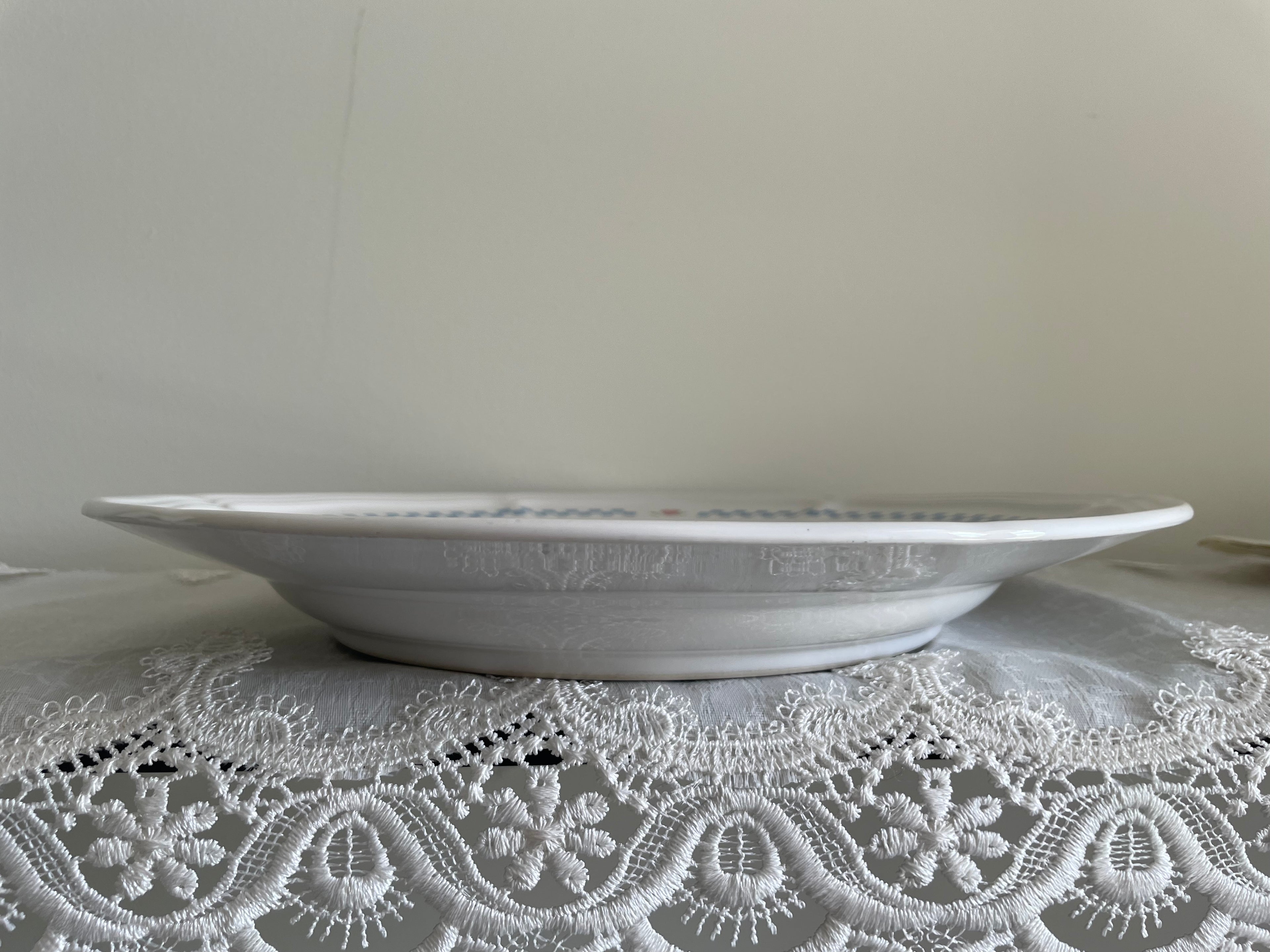 Moonlight goose stoneware plate