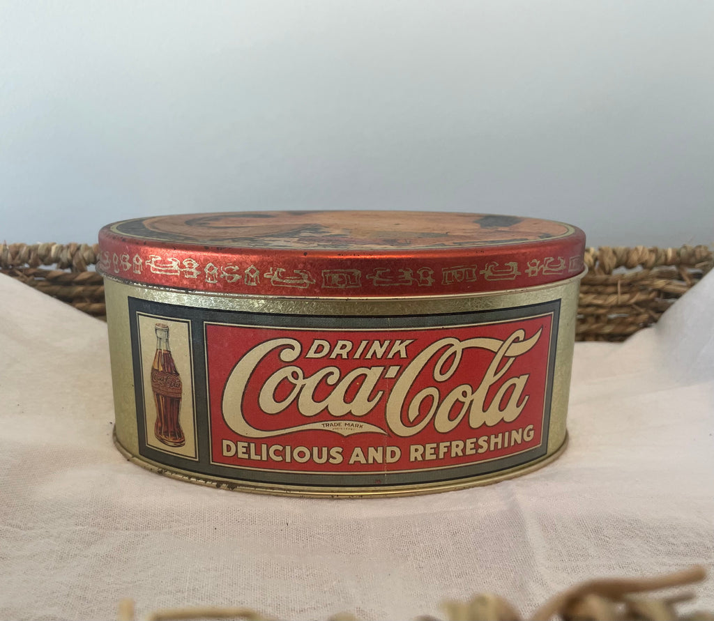 Mid 1990’s Coca-Cola oval gold tin