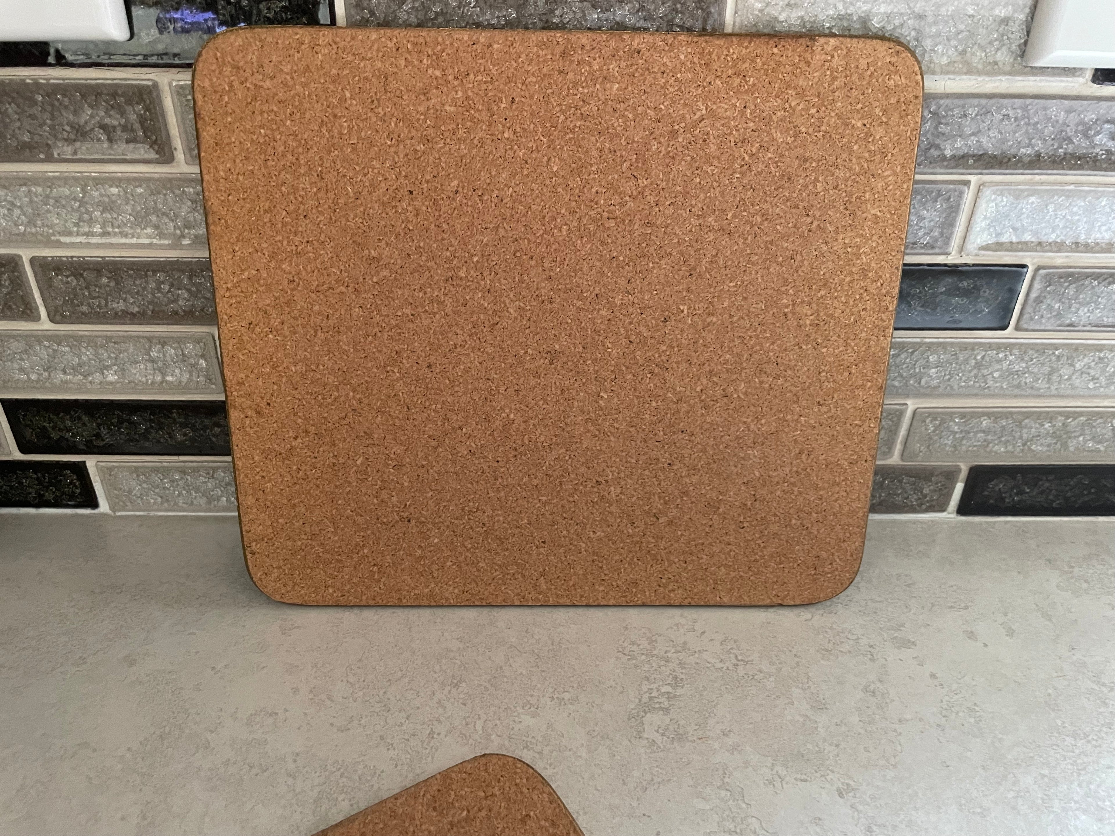 Clover Leaf cork-backed table mats