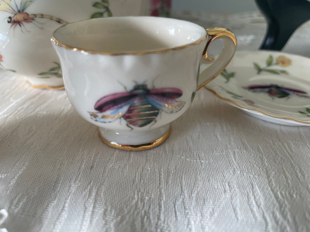 Adorable "Garden Tea Party" porcelain miniature tea set