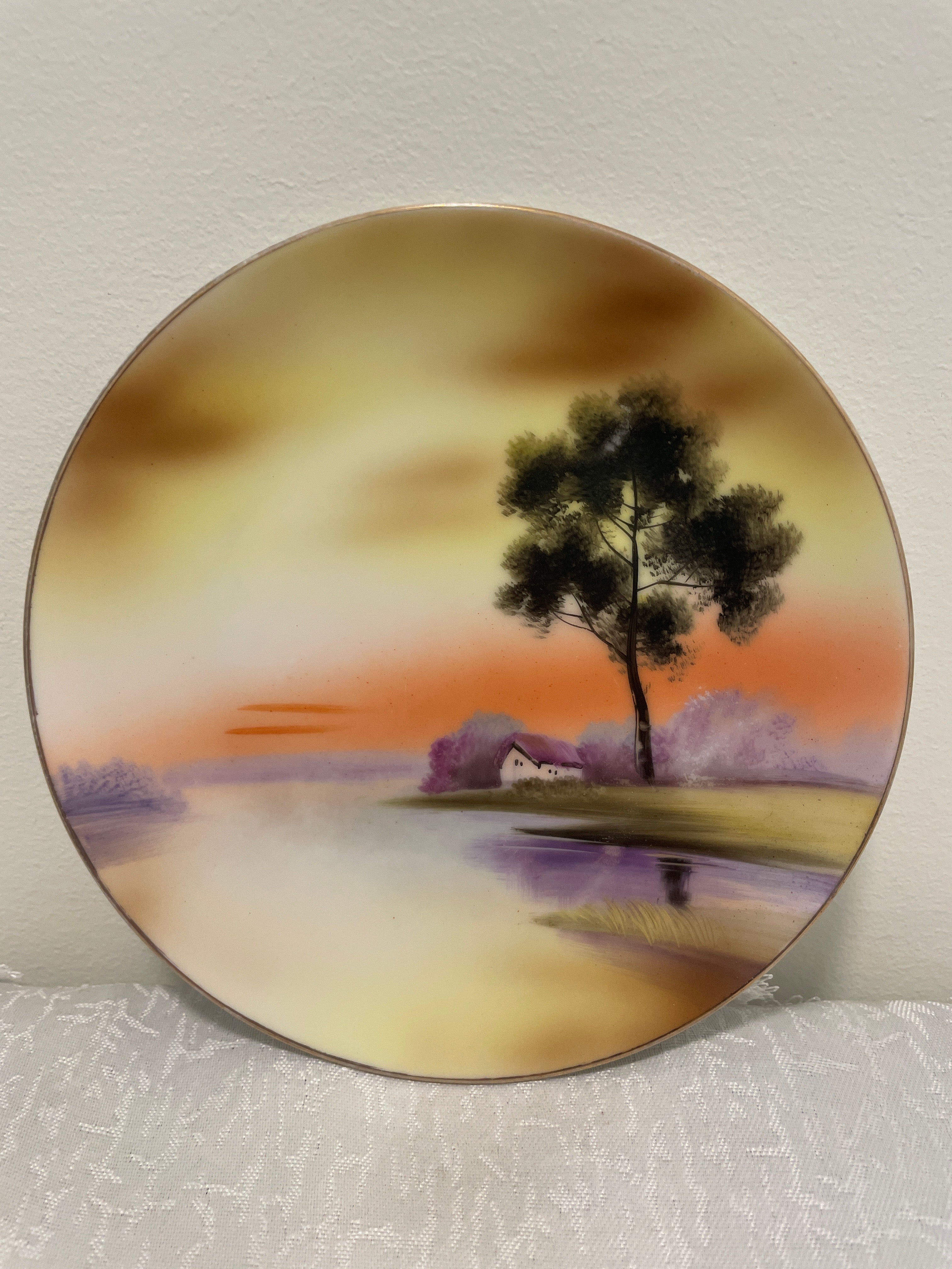 Vintage Noritake hand painted plates- Set of 4