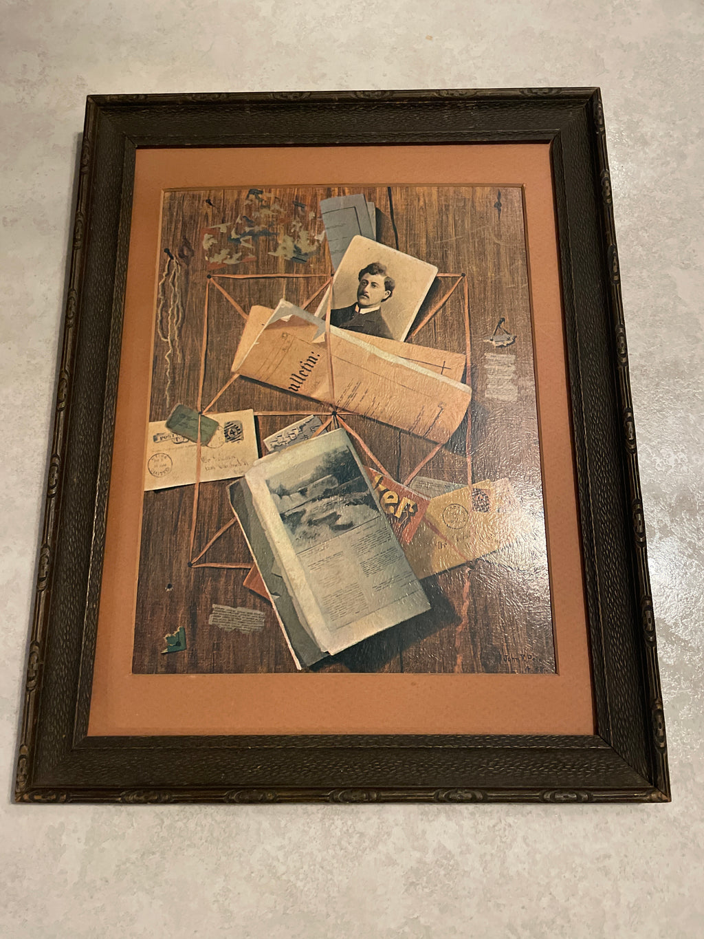 John F. Peto Print the Office Board signed