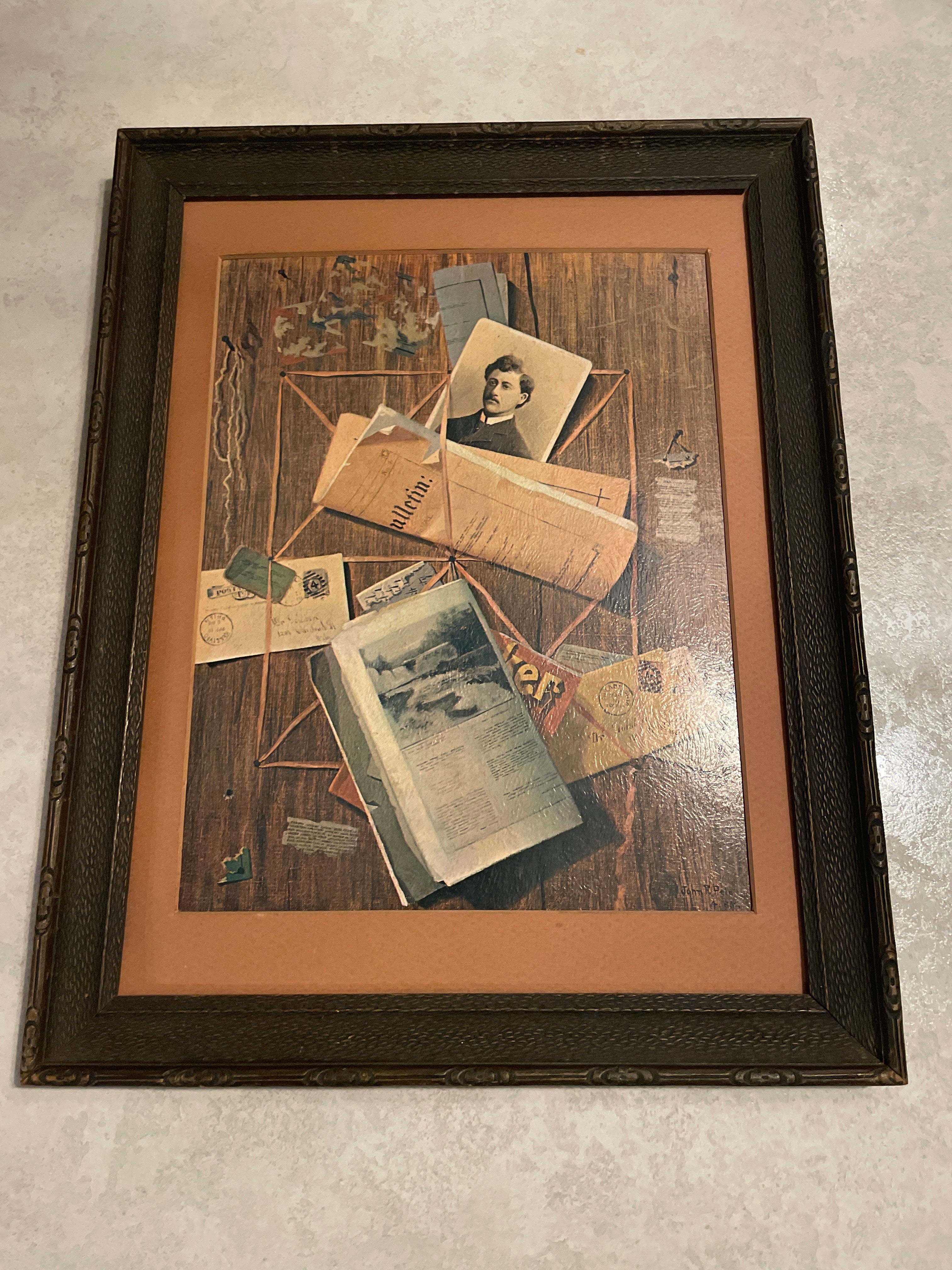 John F. Peto Print the Office Board signed