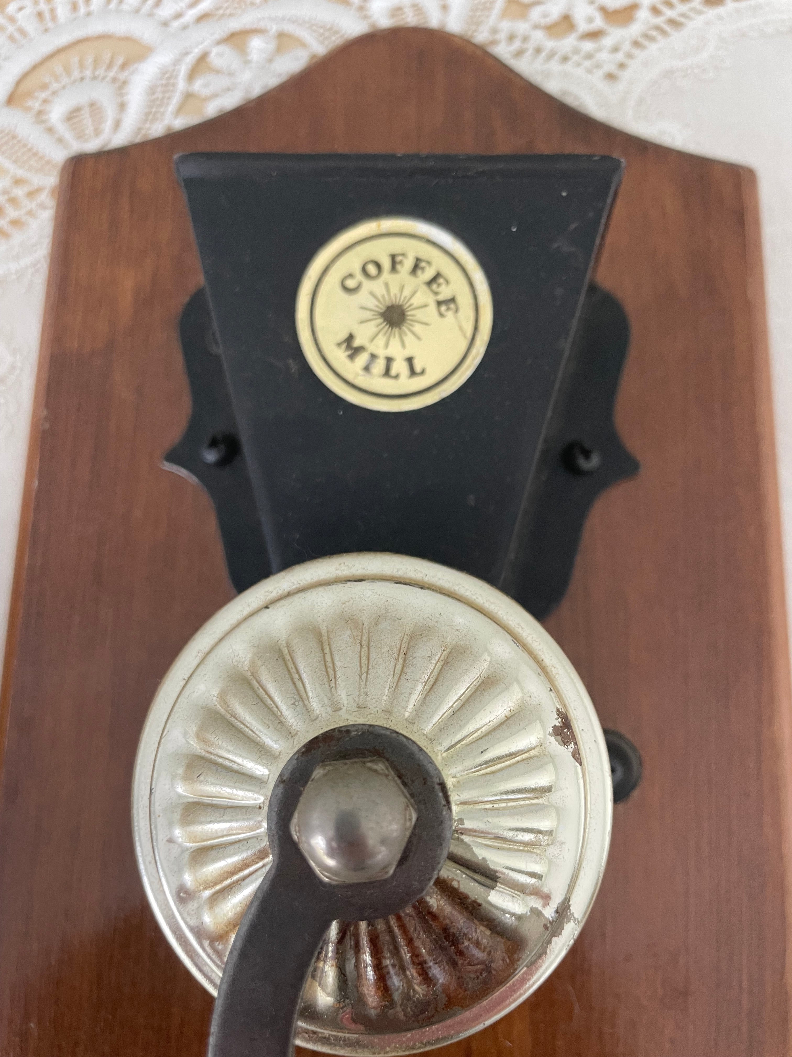 Vintage Coffee Mill grinder decorative plaque
