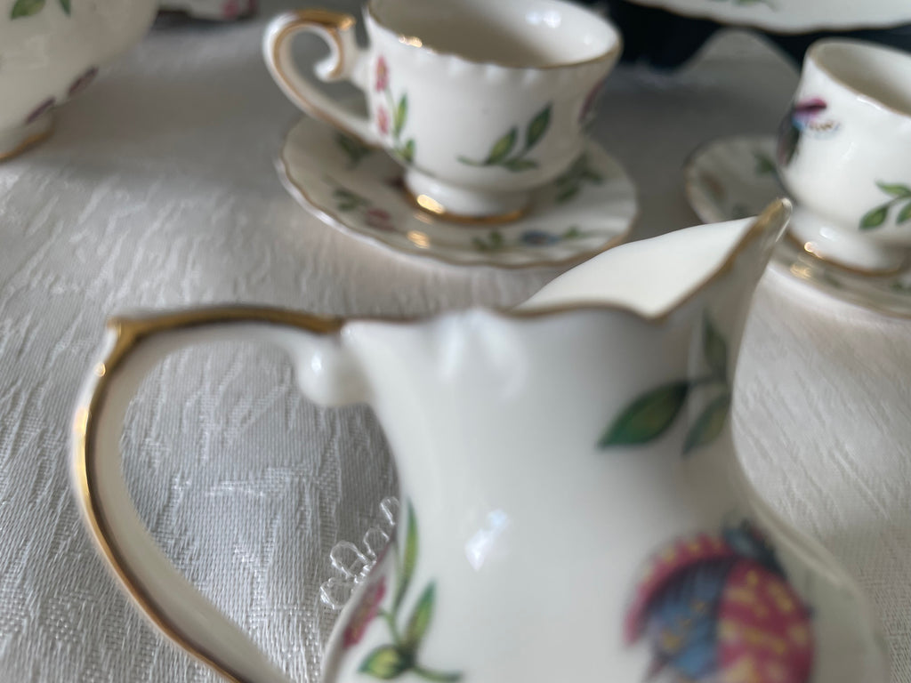 Adorable "Garden Tea Party" porcelain miniature tea set