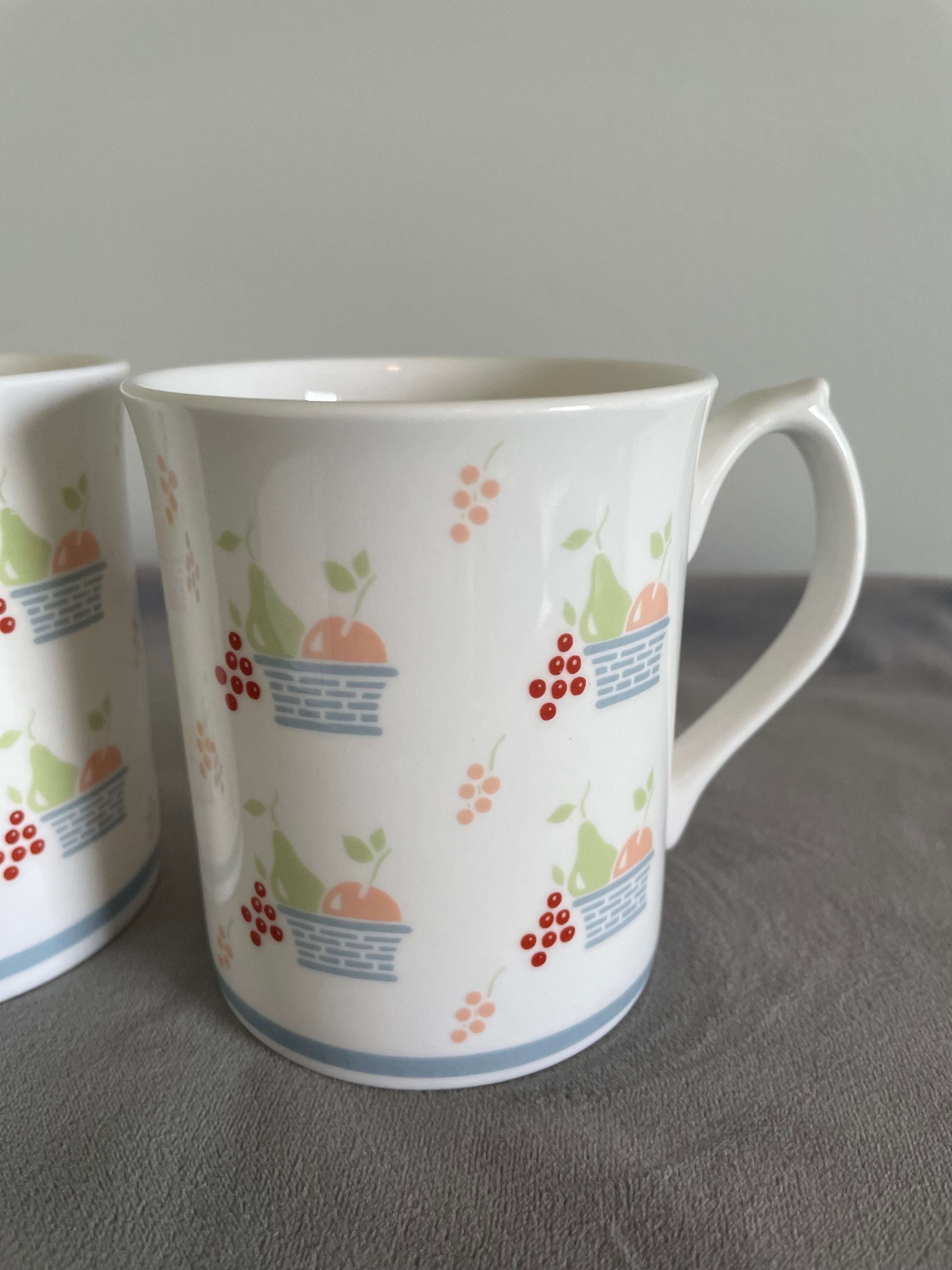 Elizabethan Staffordshire "Apples & Pears" mugs