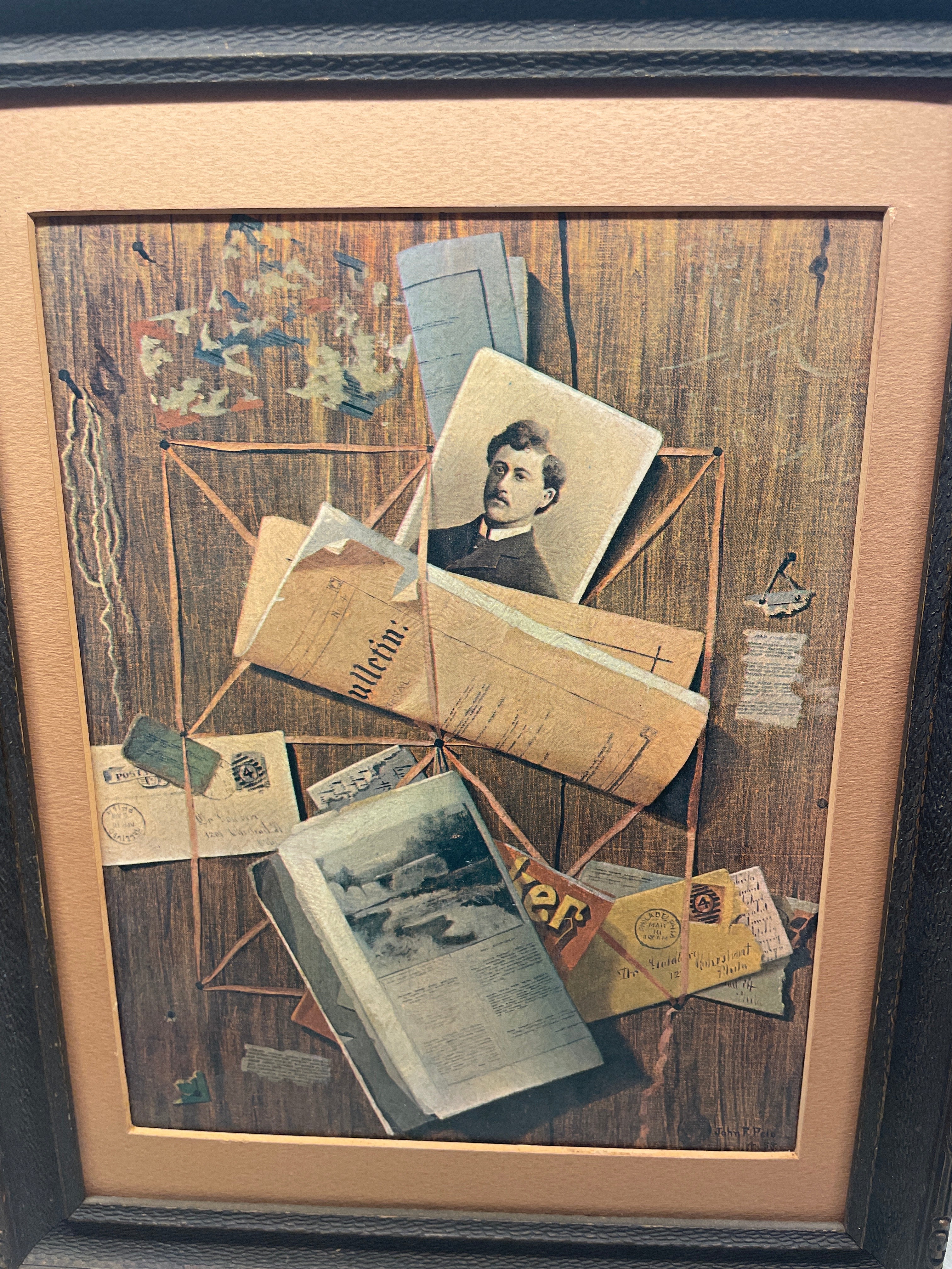 John F. Peto Print the Office Board signed