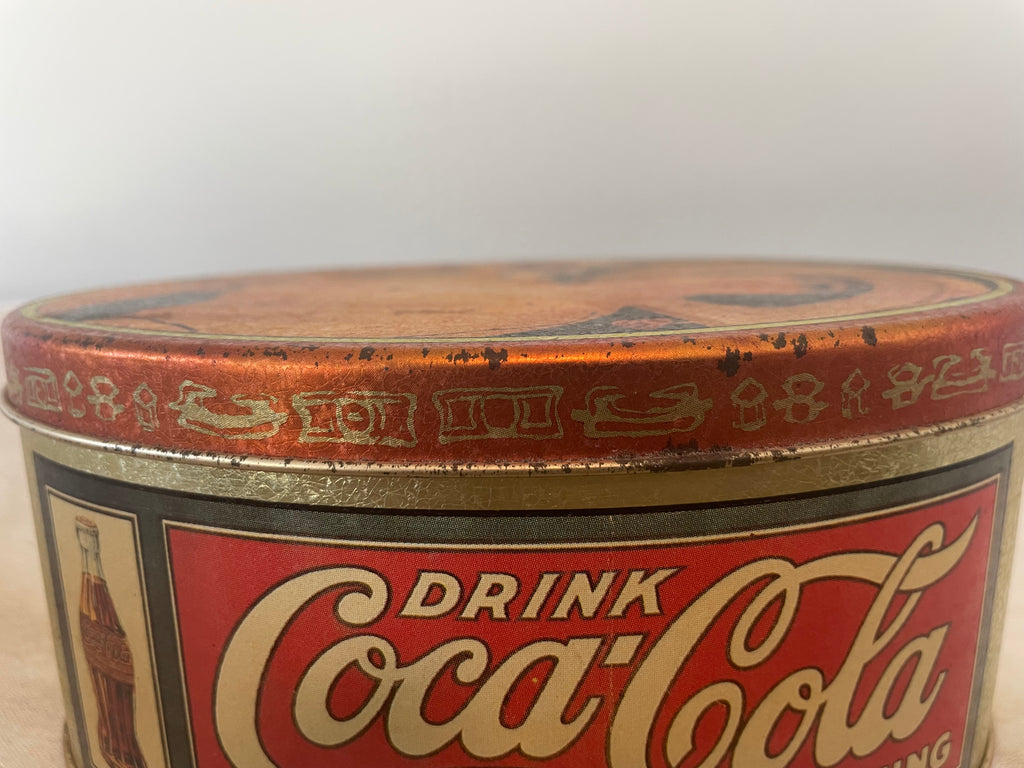 Mid 1990’s Coca-Cola oval gold tin