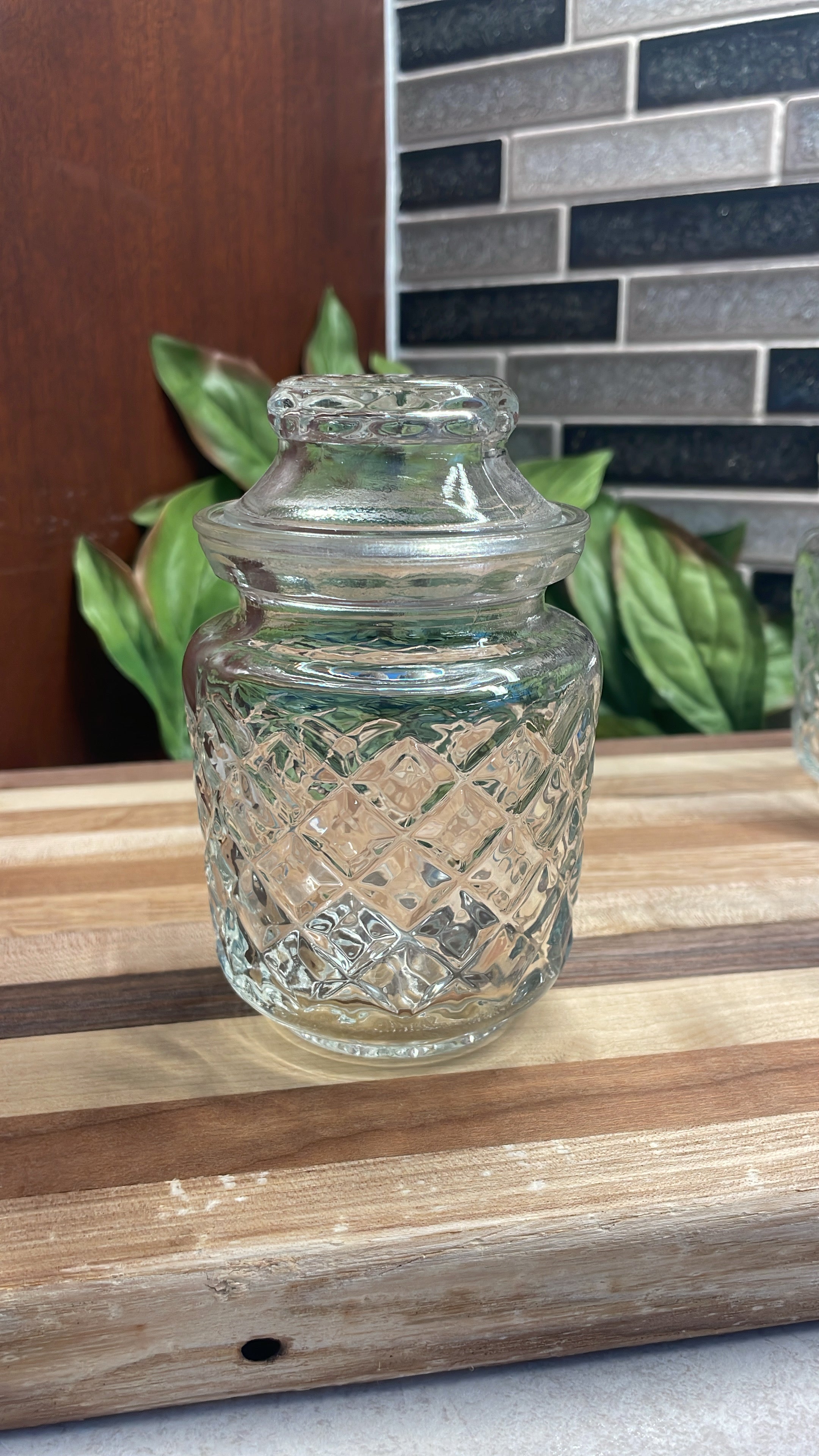 Set of 4 Glass Apothecary jars