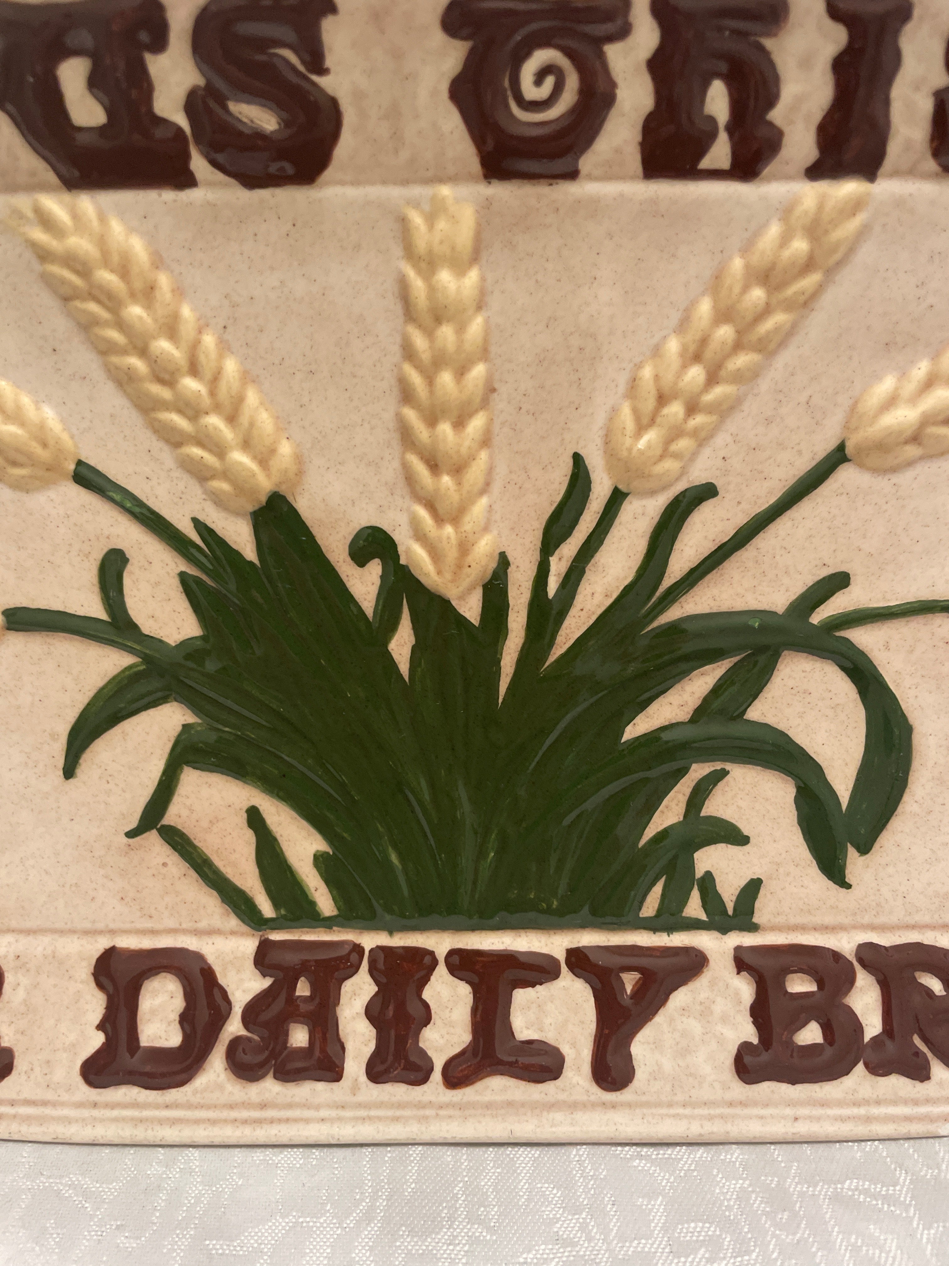 Vintage Holland Mold "Give Us This Day Our Daily Bread" platter