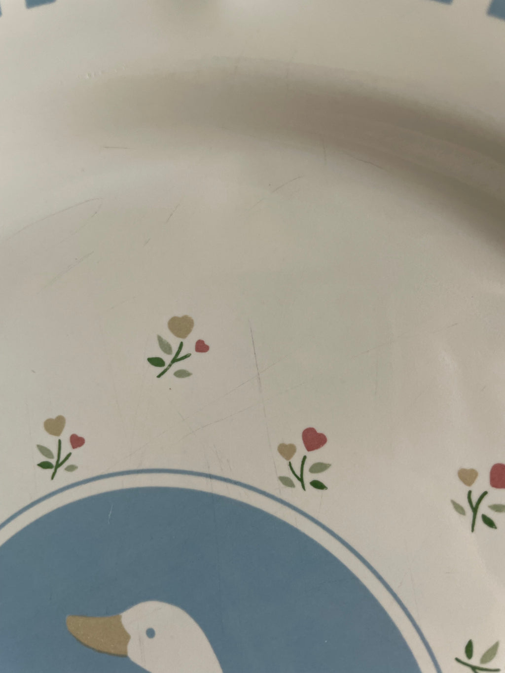 Moonlight goose stoneware plate