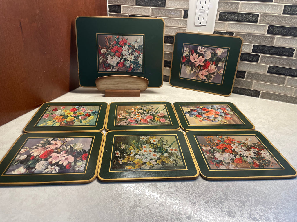 Clover Leaf cork-backed table mats
