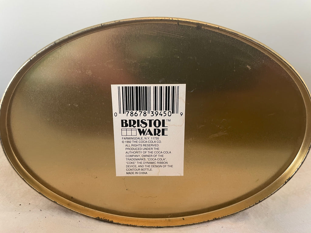 Mid 1990’s Coca-Cola oval gold tin
