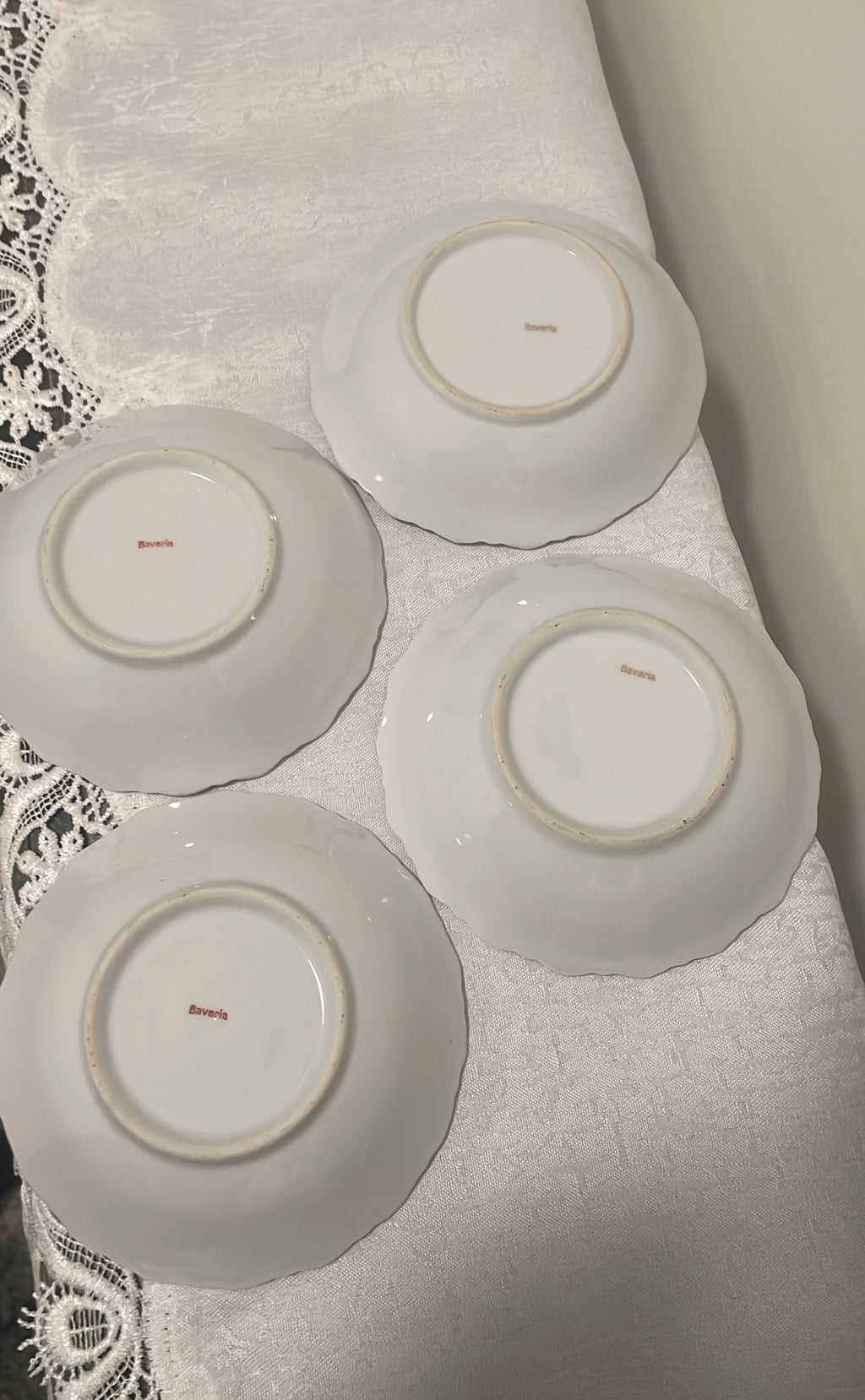 Bavaria 5-piece set Porcelain Floral Luster Serving & Berry Bowls