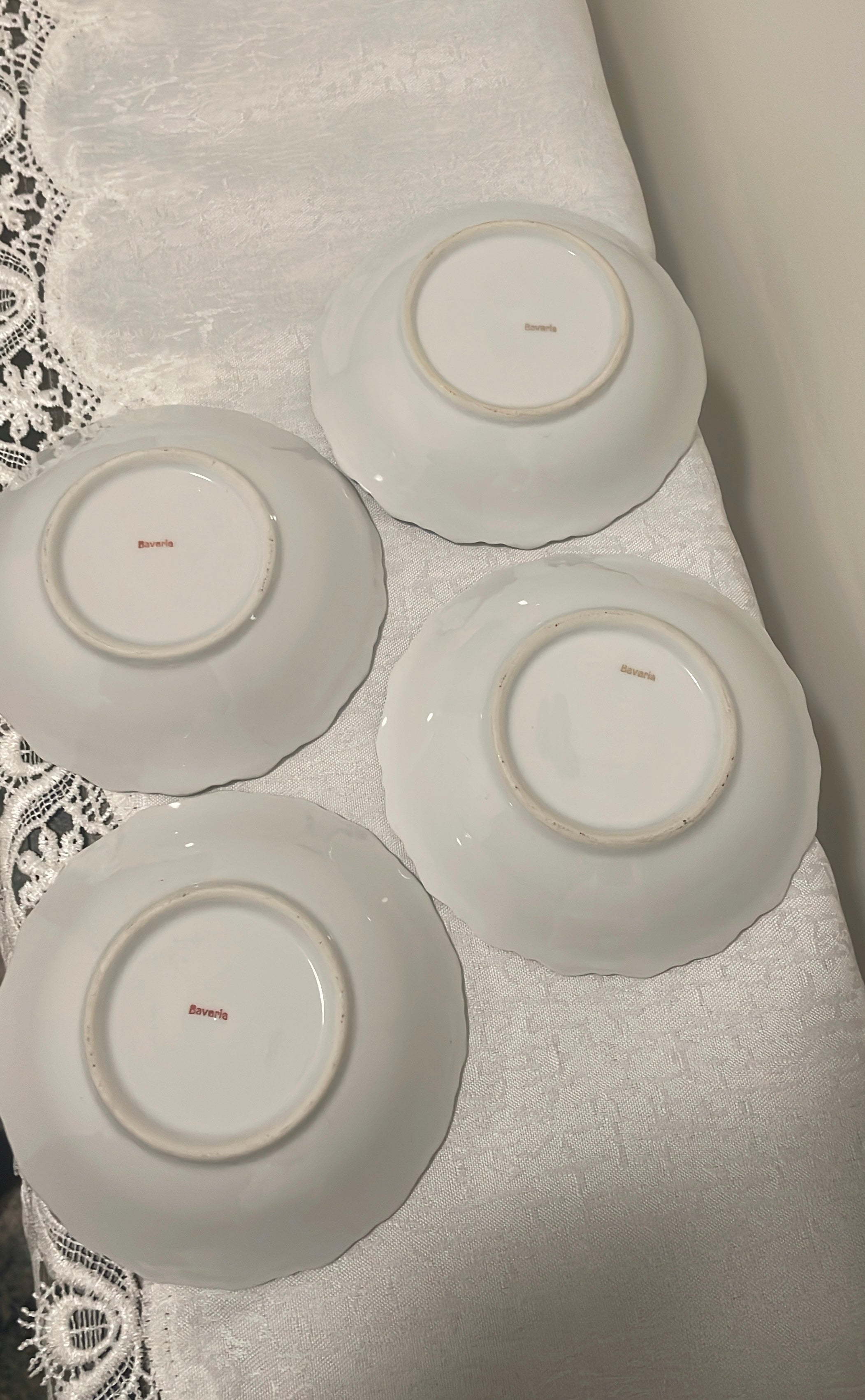 Bavaria 5-piece set Porcelain Floral Luster Serving & Berry Bowls