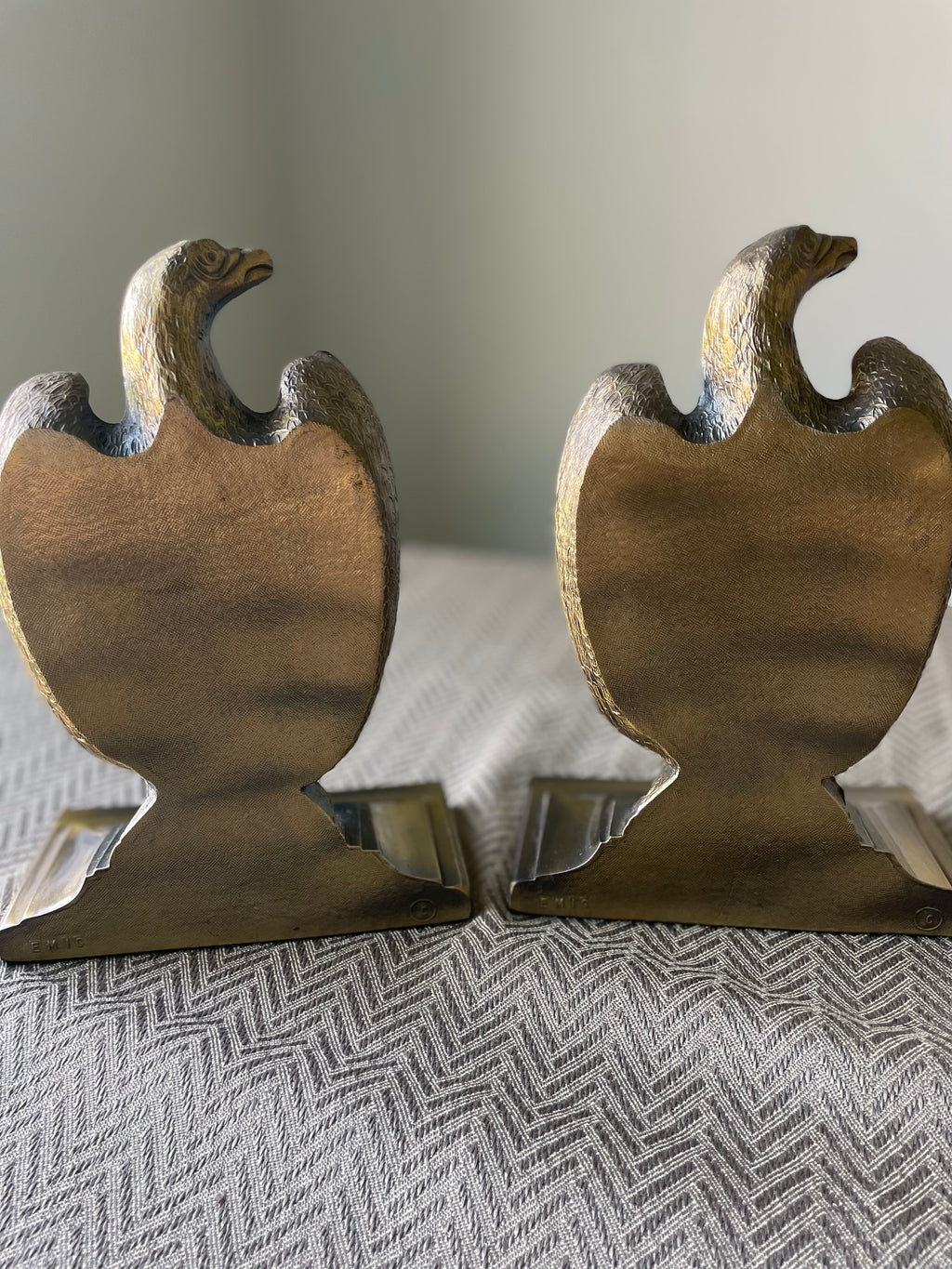 Emig American Eagle cast metal bookends