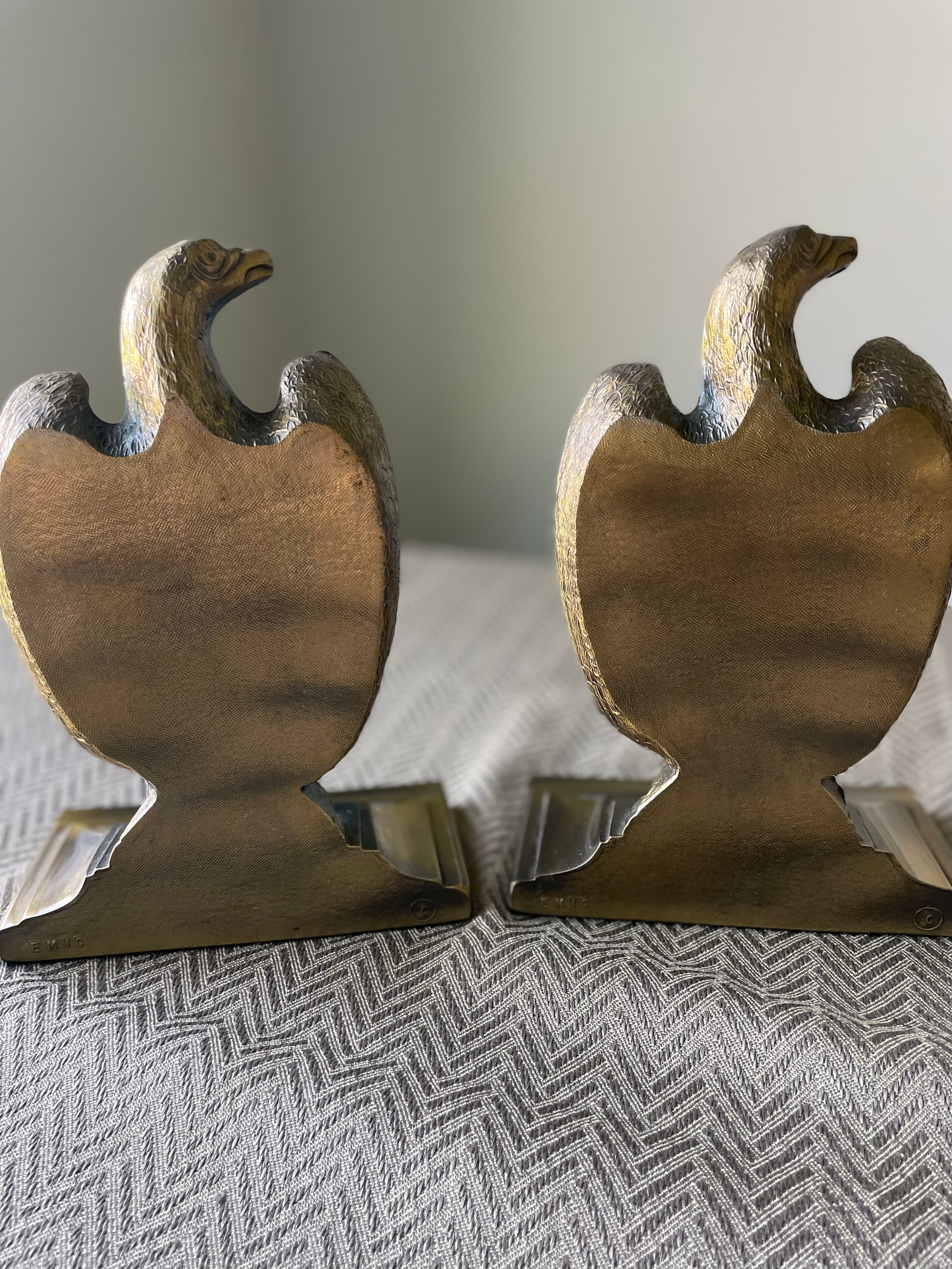 Emig American Eagle cast metal bookends