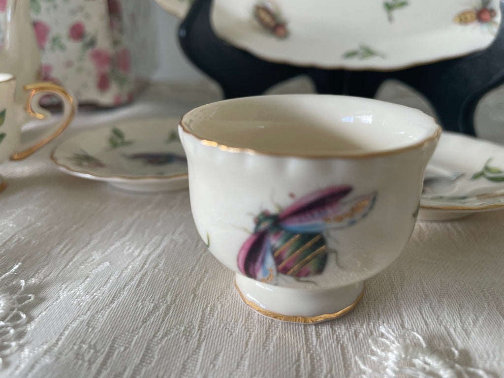 Adorable "Garden Tea Party" porcelain miniature tea set