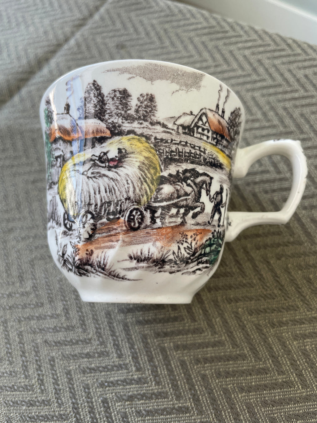 Vintage Yorkshire Staffordshire Ironstone Tea cup and saucer