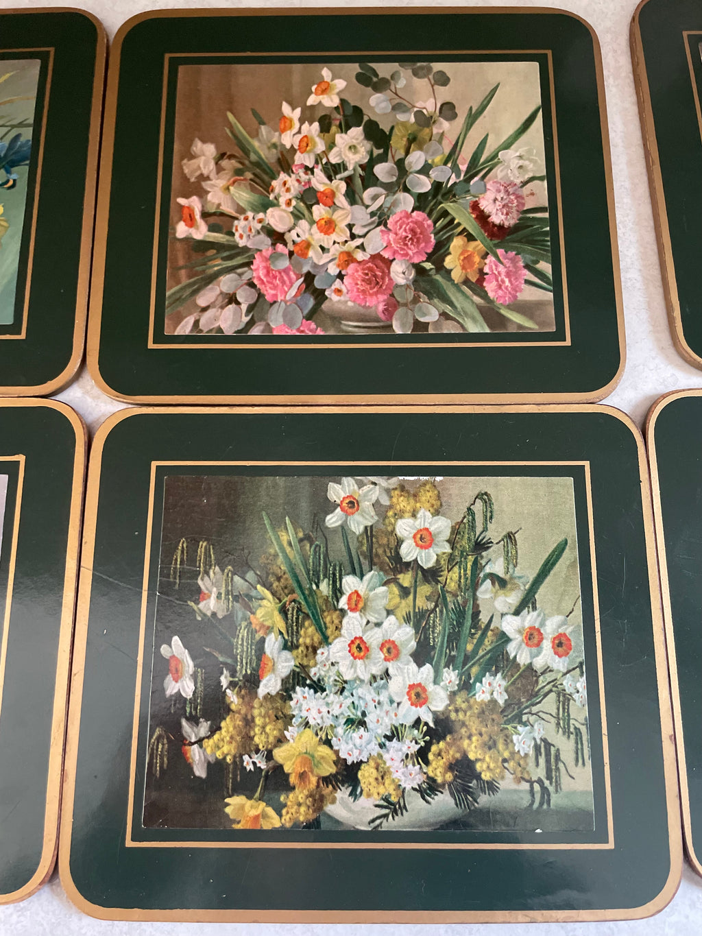 Clover Leaf cork-backed table mats