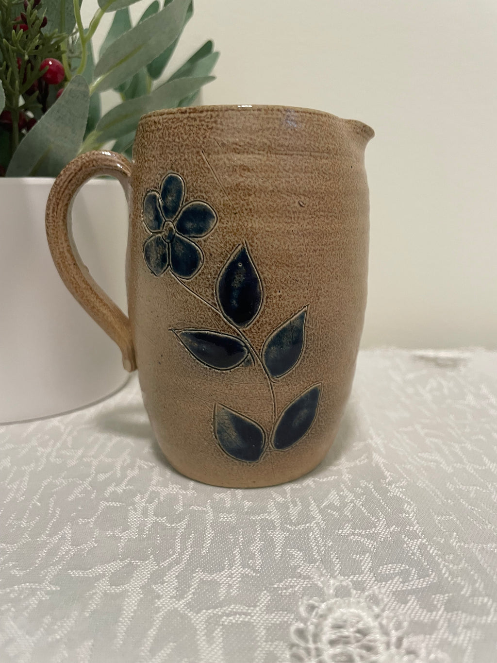 Salt glazed pitcher