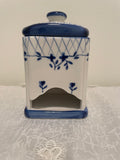 Blue and White tea bag holder