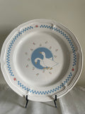 Moonlight goose stoneware plate