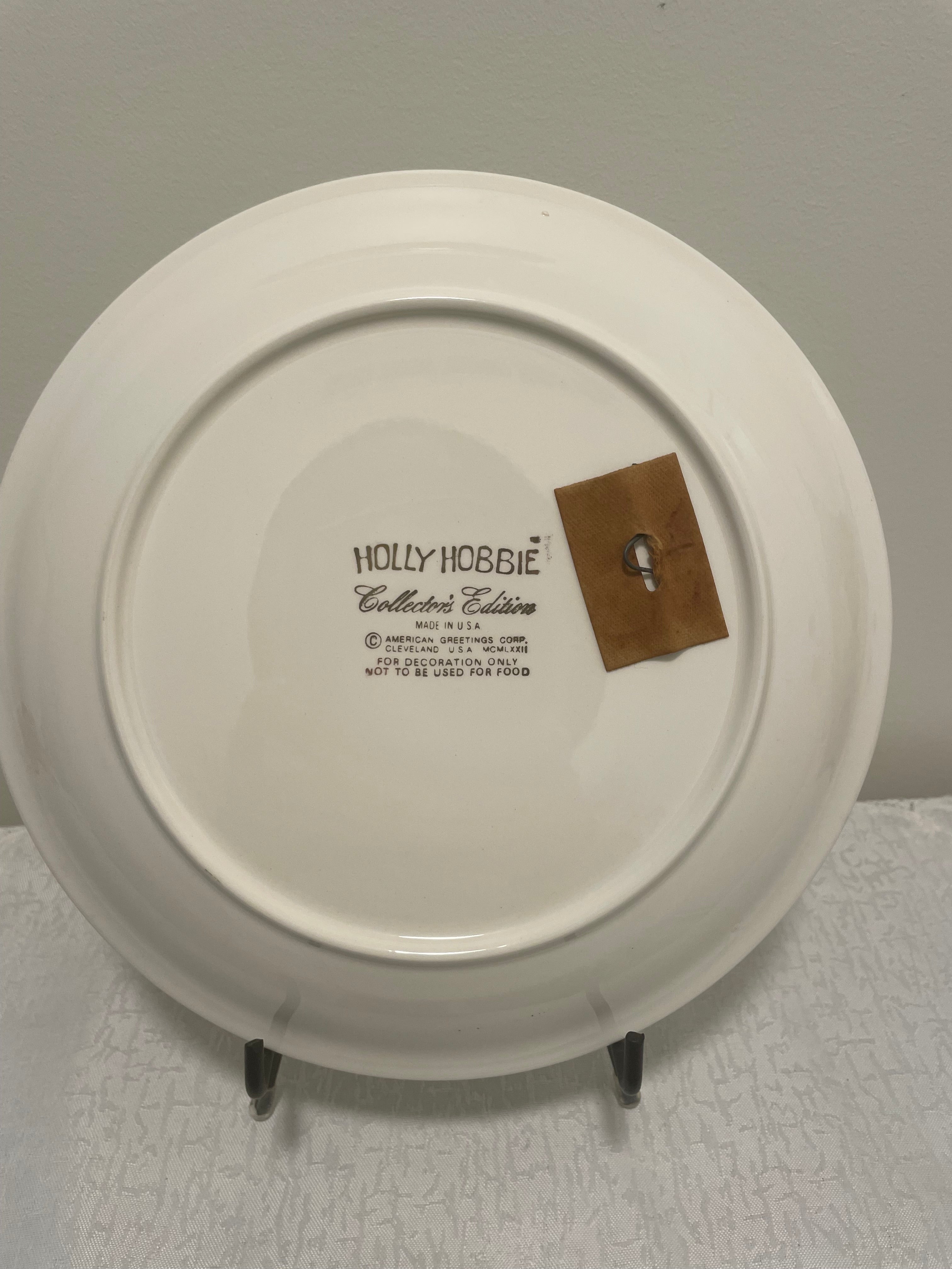 1972 Holly Hobbie Collector's Edition plate