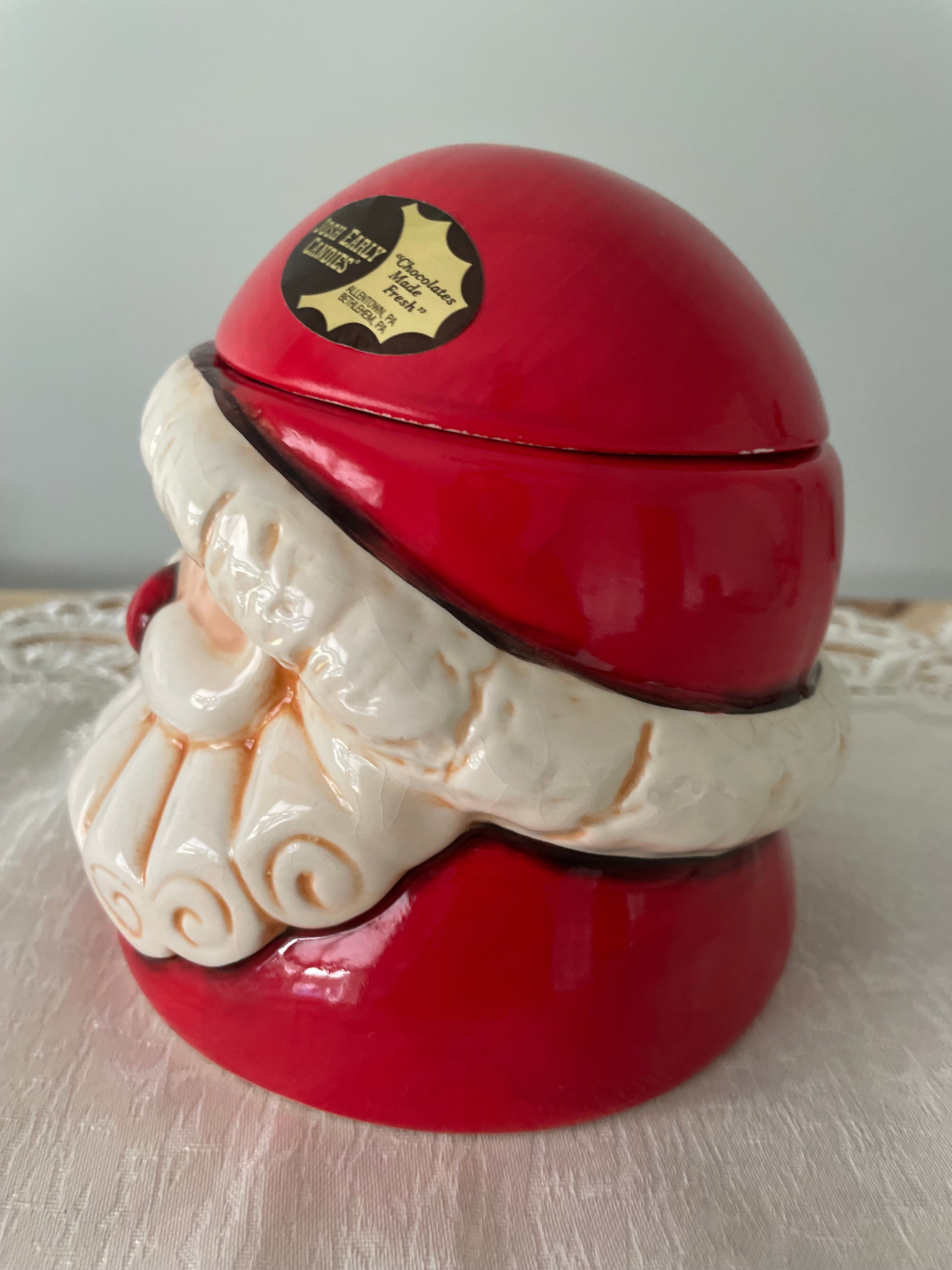 Ceramic Santa Claus candy jar