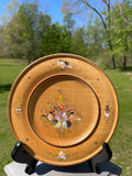Vintage Austrian hand painted wooden plate