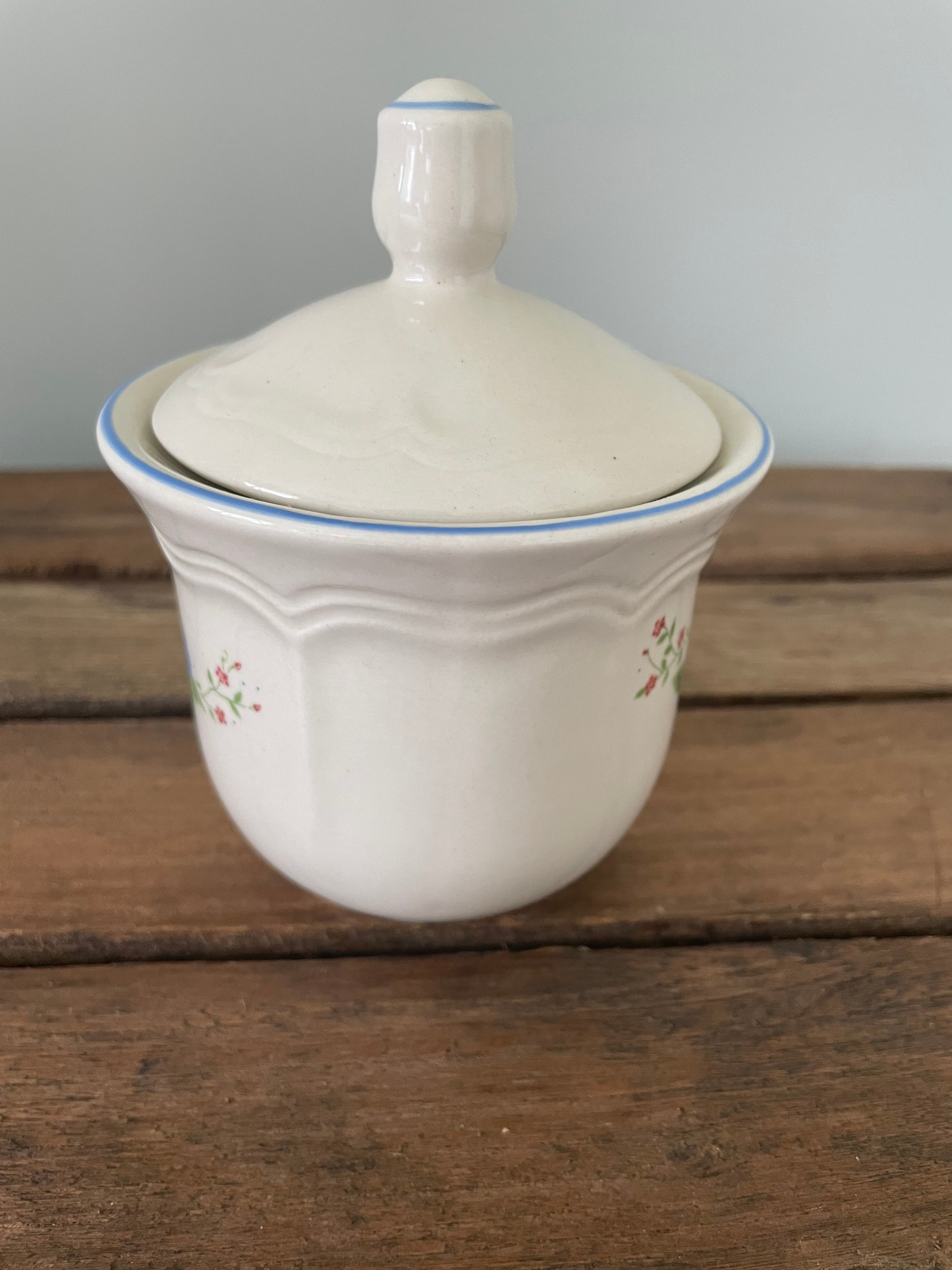 Vintage floral sugar bowl