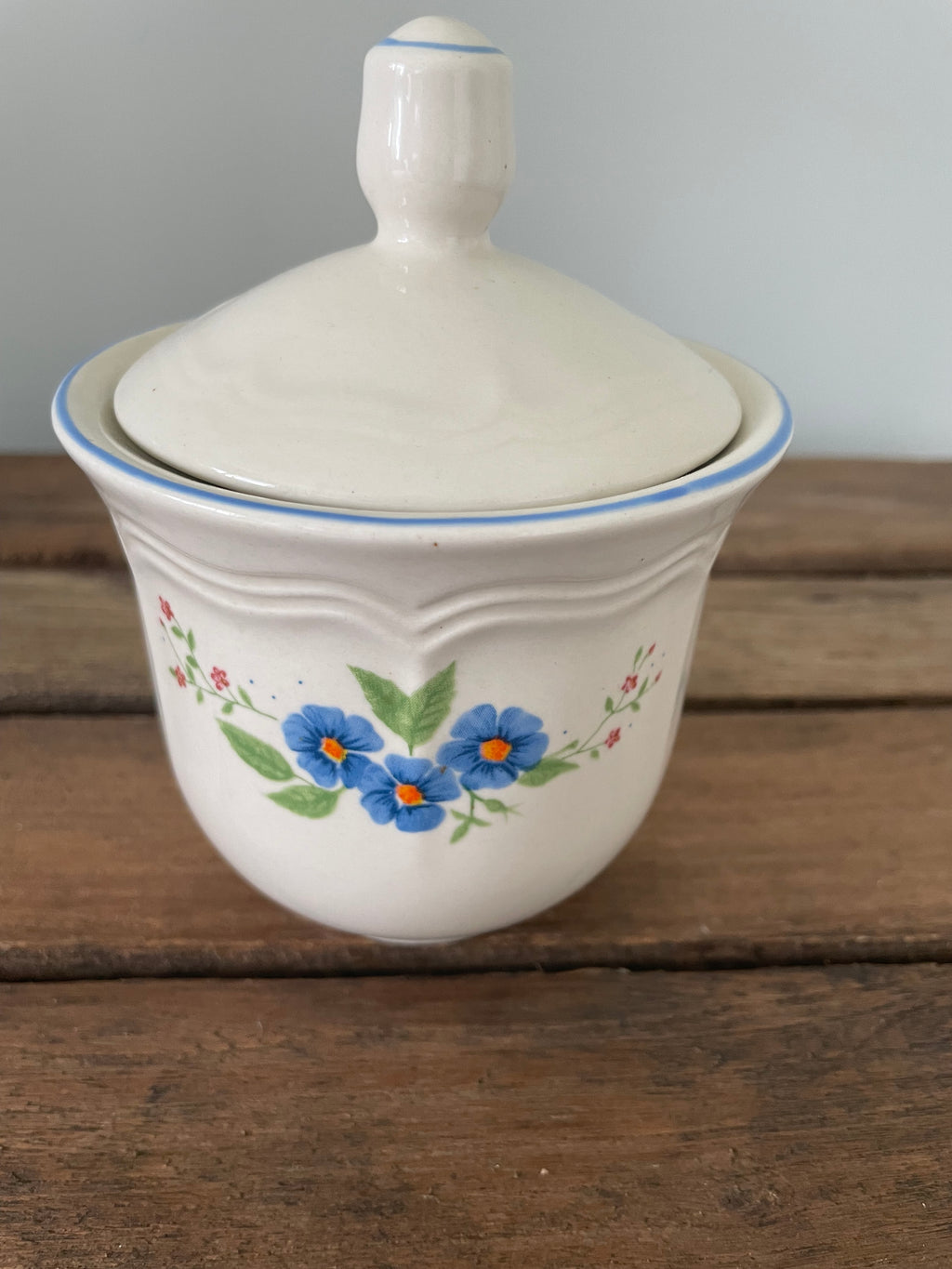 Vintage floral sugar bowl