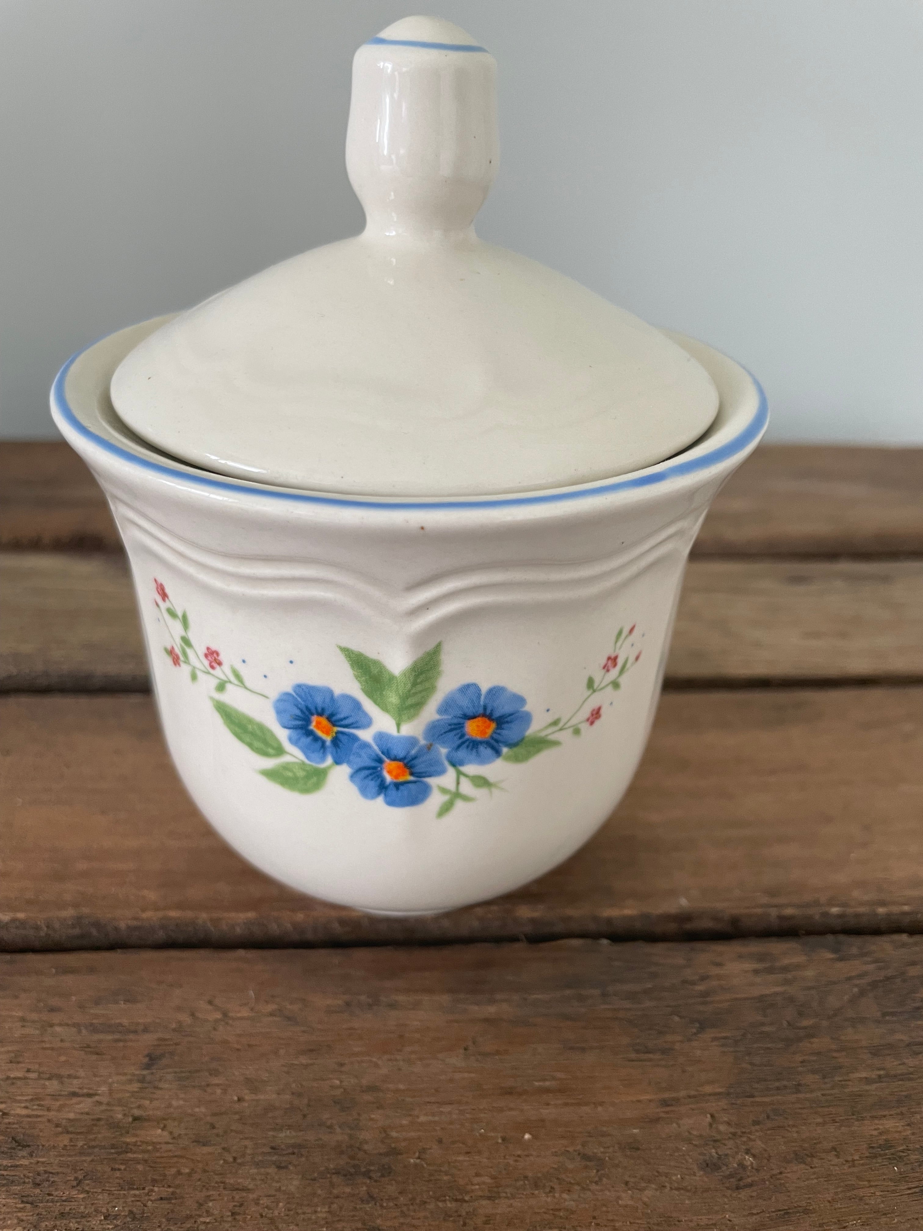 Vintage floral sugar bowl
