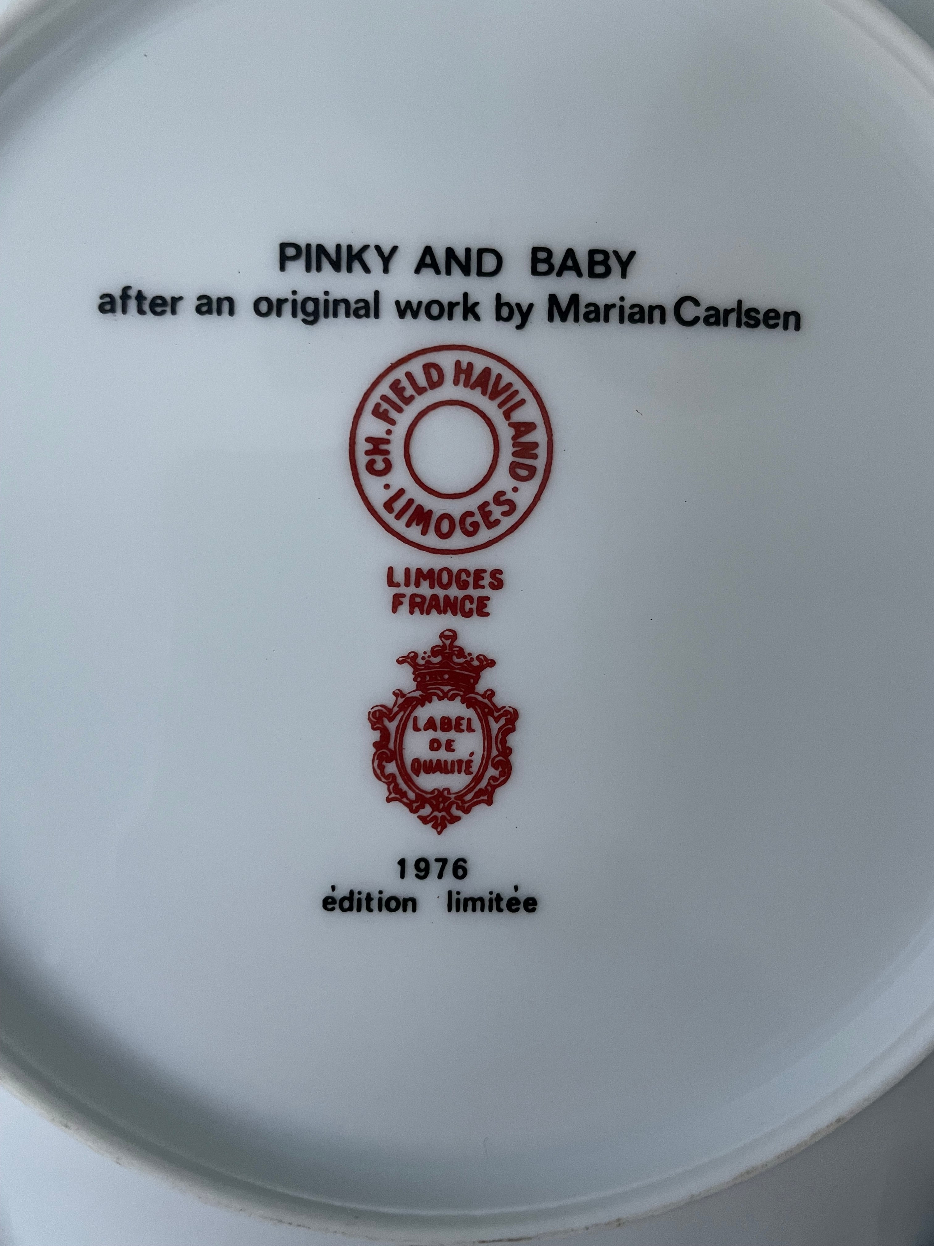 1976 Mother’s Day Collector Plate “Pinky and Baby”